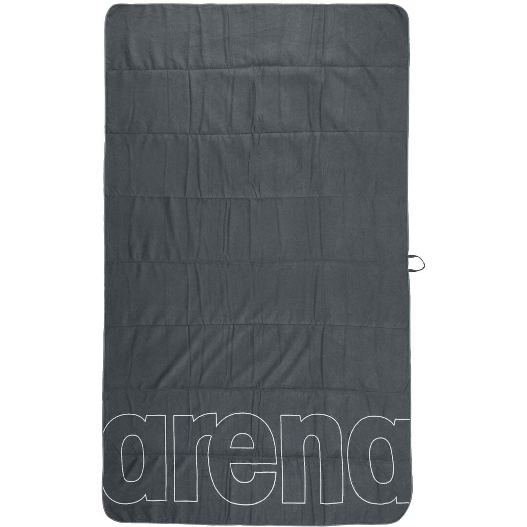 Arena Smart Plus Pool Towel - Quick Dry, Ultra Absorbent Swimming Towel for Adults & Kids - Grey/White - Perfect for Beach, Pool, Gym & Water Sports