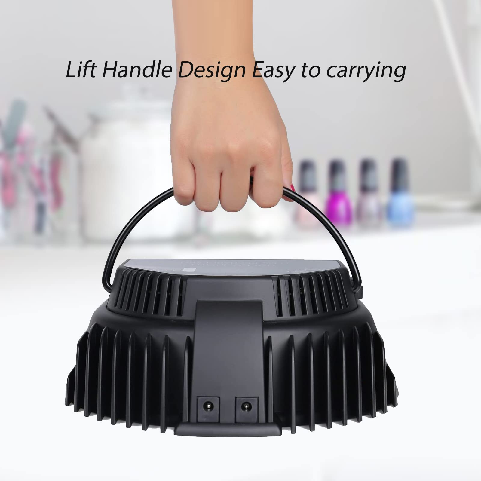 64W Rechargeable Pro LED Gel Nail Lamp - UV/LED Nail Dryer for Gel Polish Curing - Cordless & Portable Manicure Light (Black) | Perfect for Home Salon, Nail Art DIY & Professional Nail Technicians
