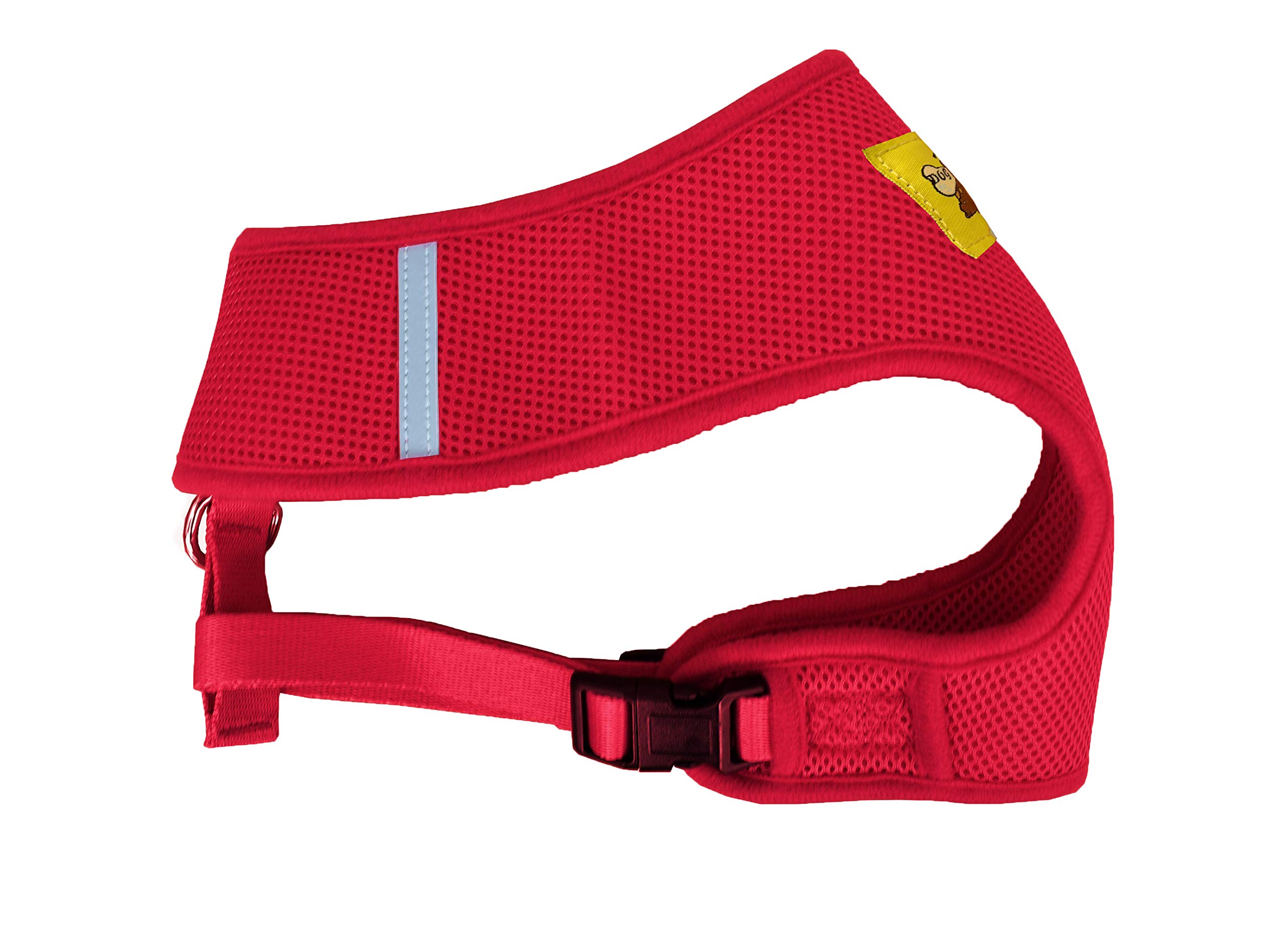 Adjustable No-Pull No-Choke Dog Harness - Reflective Breathable Pet Vest with Front Clip for Small Medium Large & X-Large Dogs (Red) - Perfect for Walking, Training & Outdoor Adventures