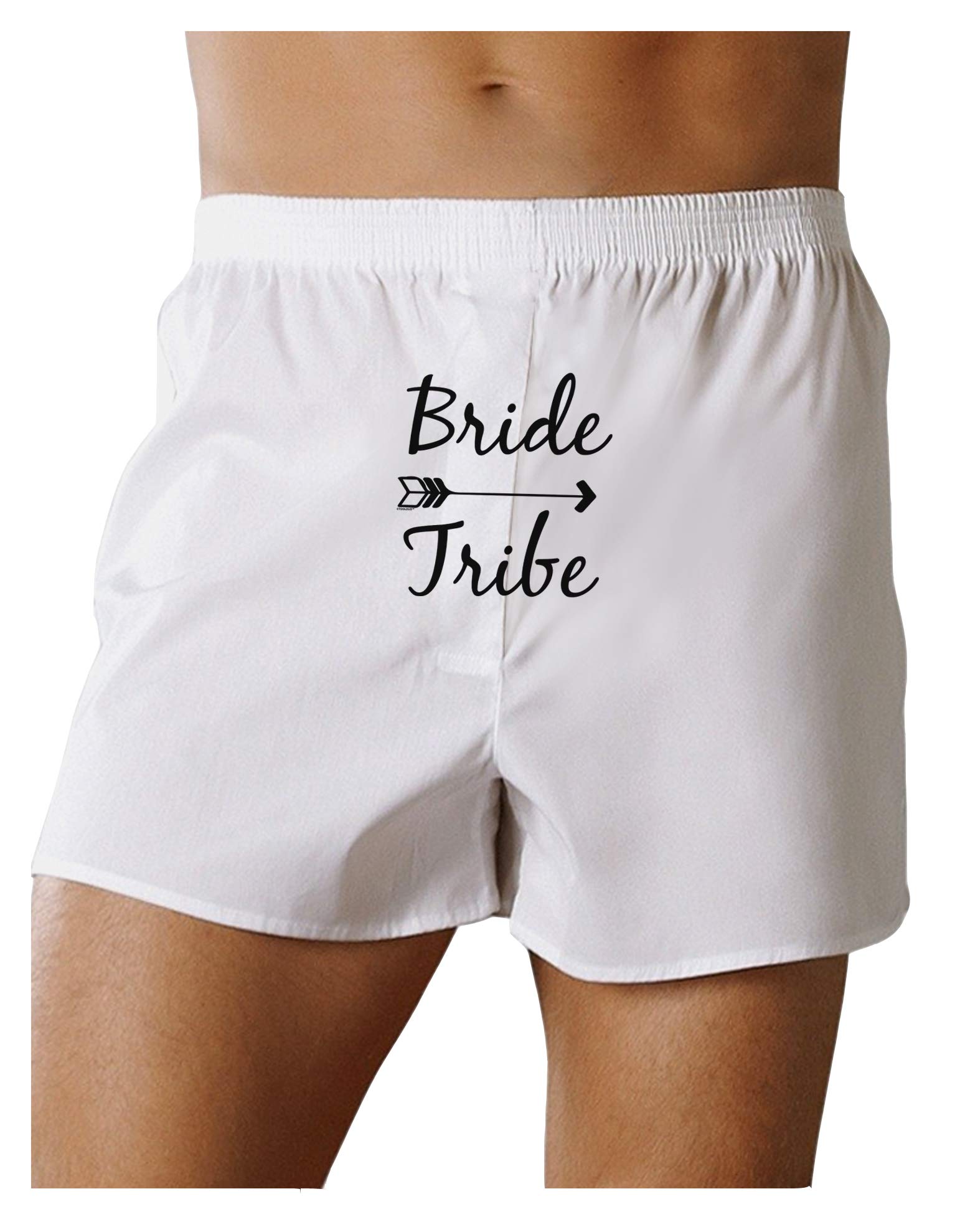 TOOLOUD Bride Tribe Printed Boxer Shorts for Women - Comfortable Cotton Underwear for Bachelorette Party, Bridal Shower & Wedding Night