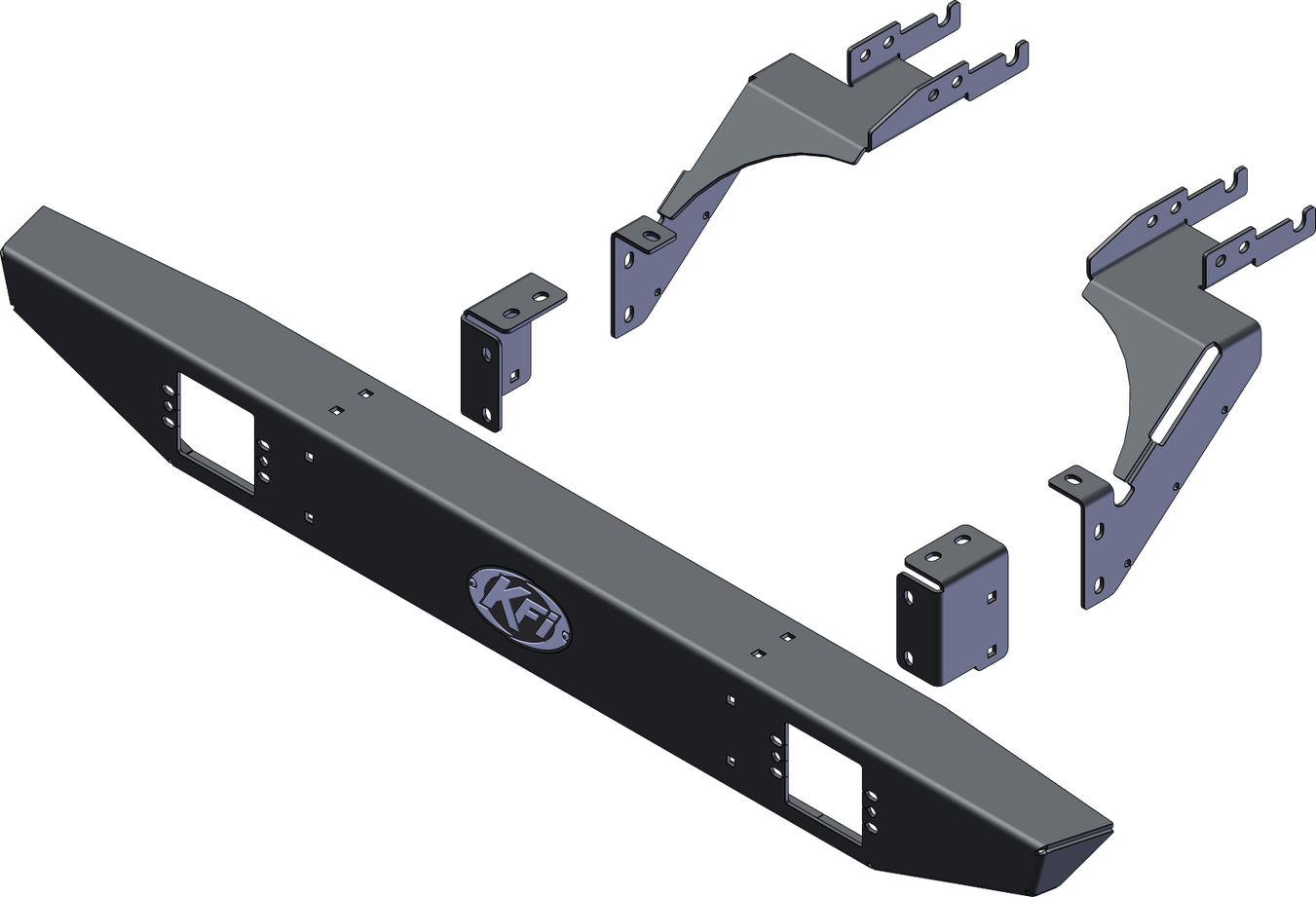 Polaris General Rear Formed Bumper KFI 102080 - Heavy Duty UTV Bumper for Off-Road Protection & Style - Perfect for Trail Riding, Hunting & Outdoor Adventures