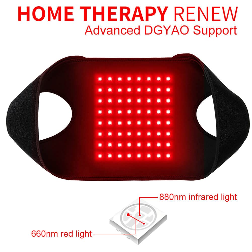 Shoulder Pain Relief Belt with Red Light & Infrared Therapy - Adjustable Wearable Wrap for Deep Tissue Healing - Auto Shut-Off Timer - Ideal for Arthritis, Muscle Recovery & Post-Workout Pain