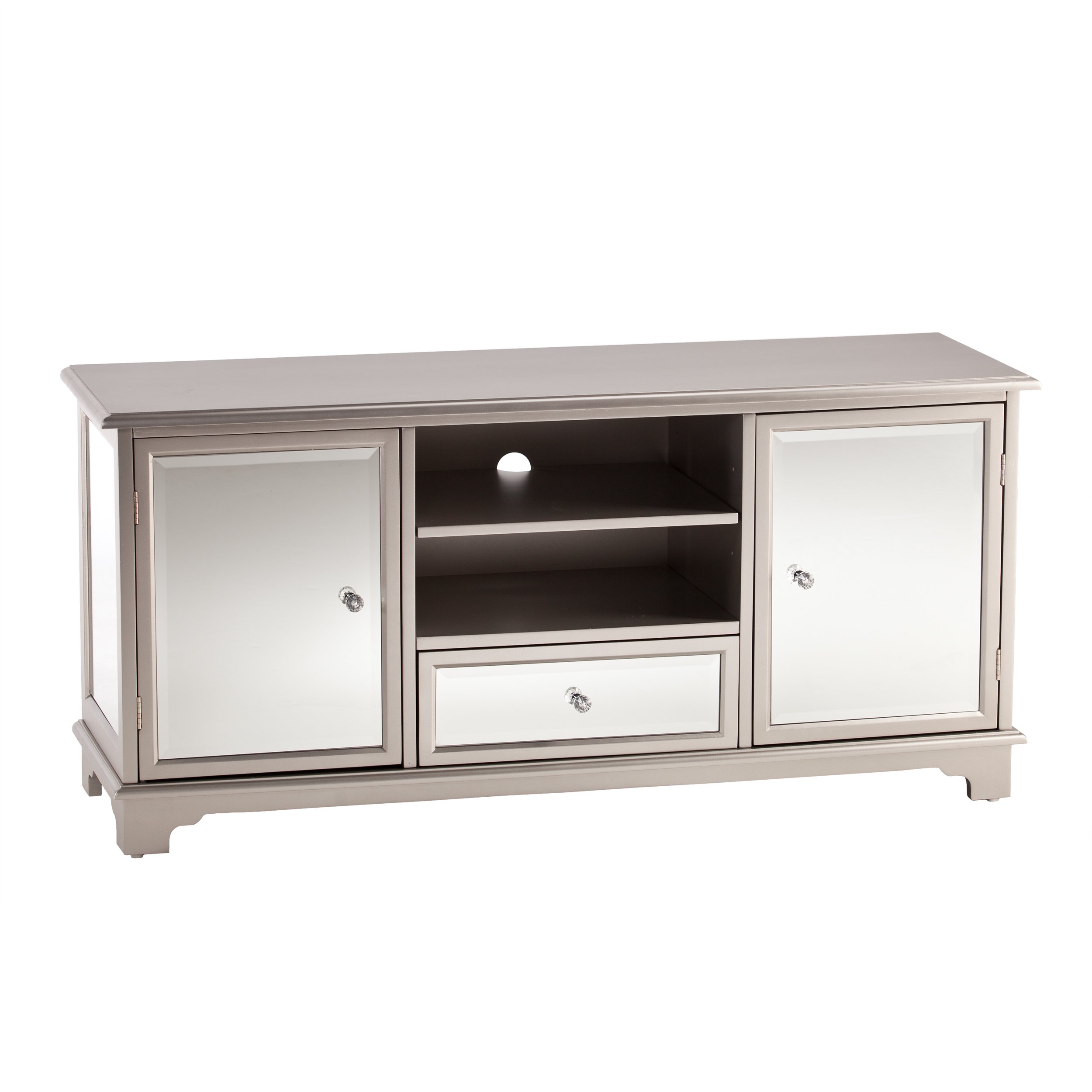 Mirage TV Stand with Storage - Modern Entertainment Center for Living Room, Bedroom - Holds TV, Media, Gaming Consoles & Accessories
