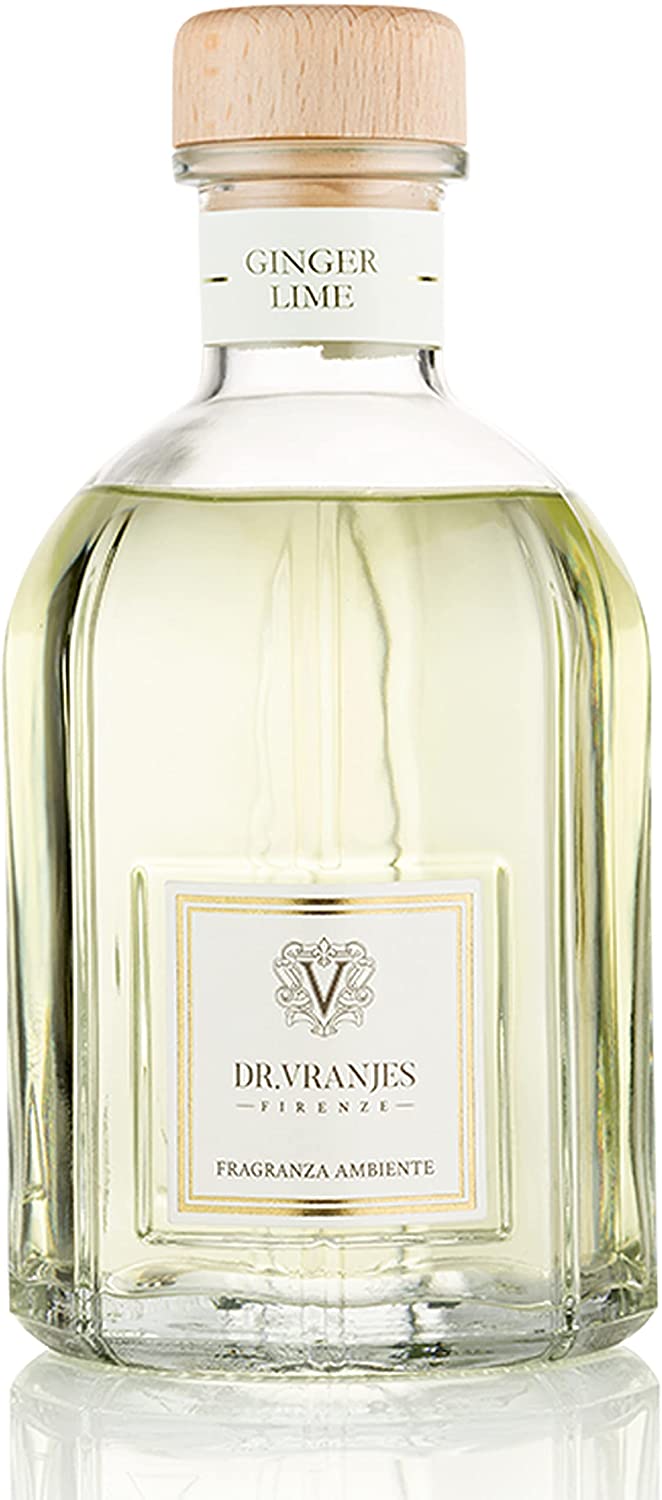 Dr. Vranjes Ginger & Lime Crystal Room Diffuser 500ml - Luxury Home Fragrance for Living Room, Bedroom & Office - Aromatherapy Air Freshener with Natural Essential Oils