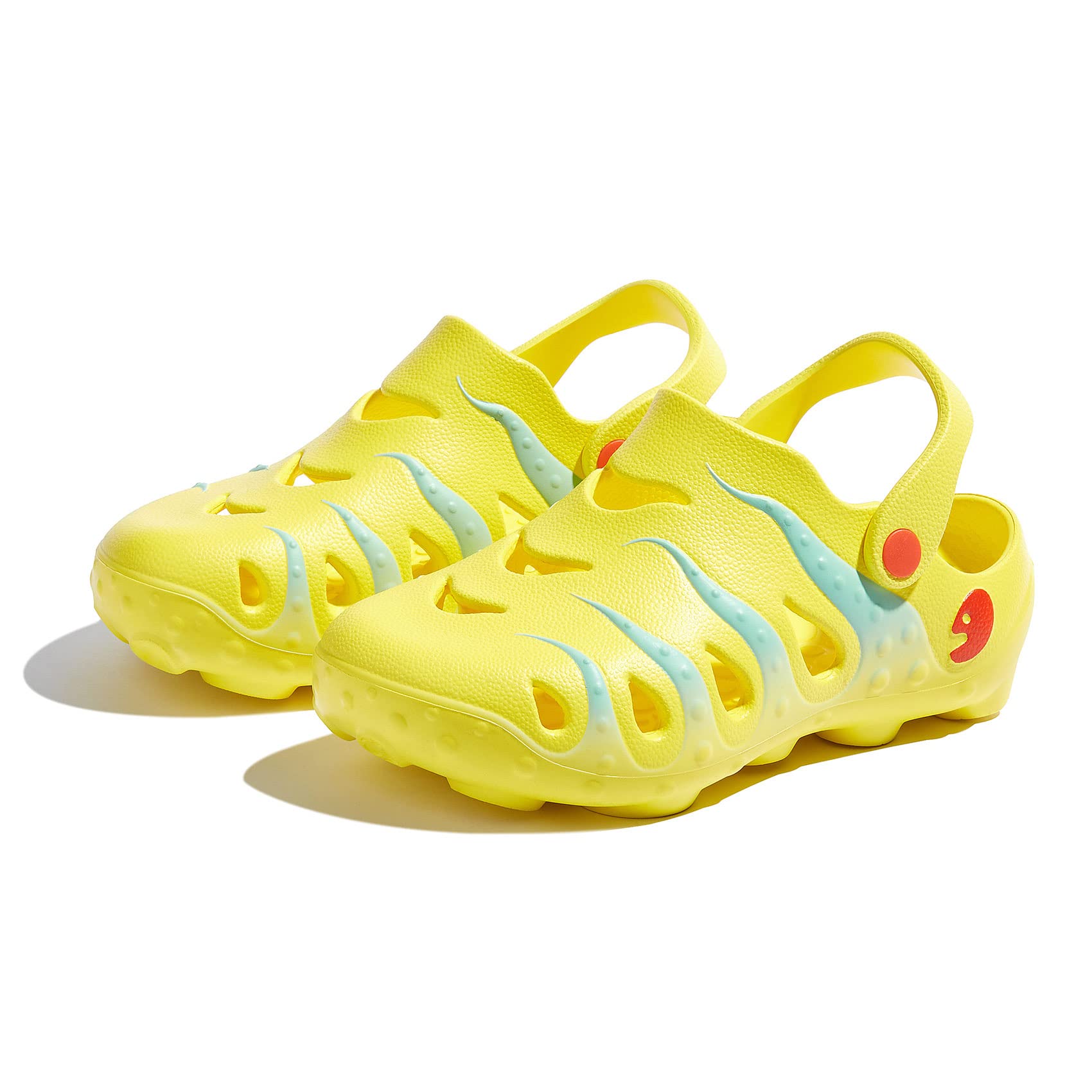 UIN Women's Comfortable Clog Garden Shoes - Slip On Beach Sandals with Octopus Design for Outdoor Walking, Gardening & Casual Wear