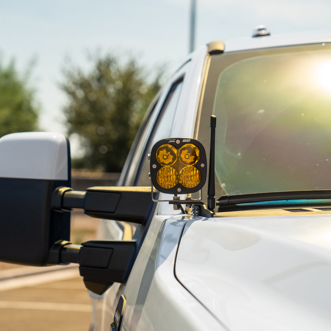 2023-2024 Ford Super Duty SDHQ Built A-Pillar Light Mounts | Heavy Duty Off-Road Lighting Brackets for Trucks | Perfect for Night Driving & Off-Road Adventures