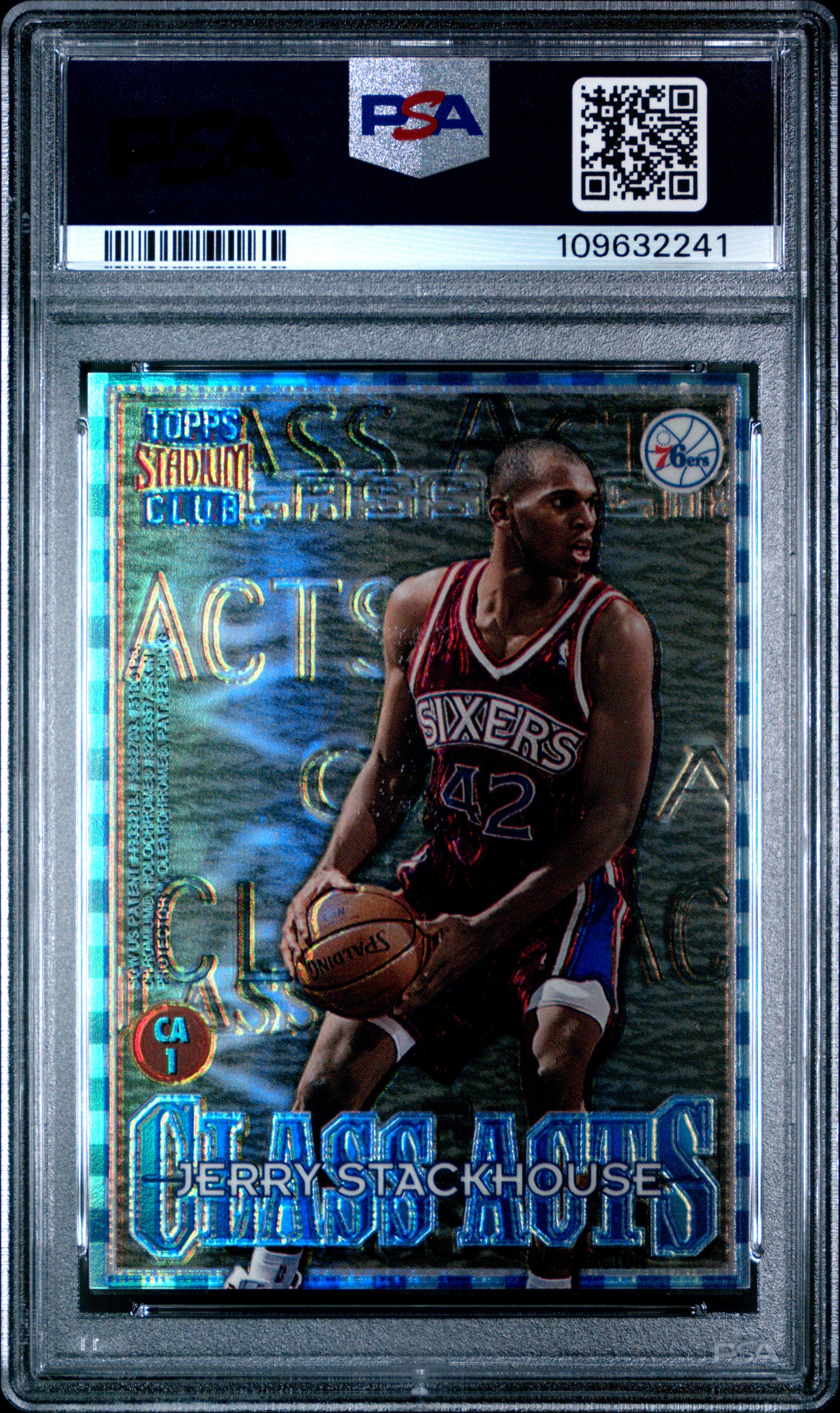1996 Stadium Club Class Acts Jerry Stackhouse & Michael Jordan Refractor #CA1 PSA 9 - Rare Basketball Trading Card for Collectors & Investors