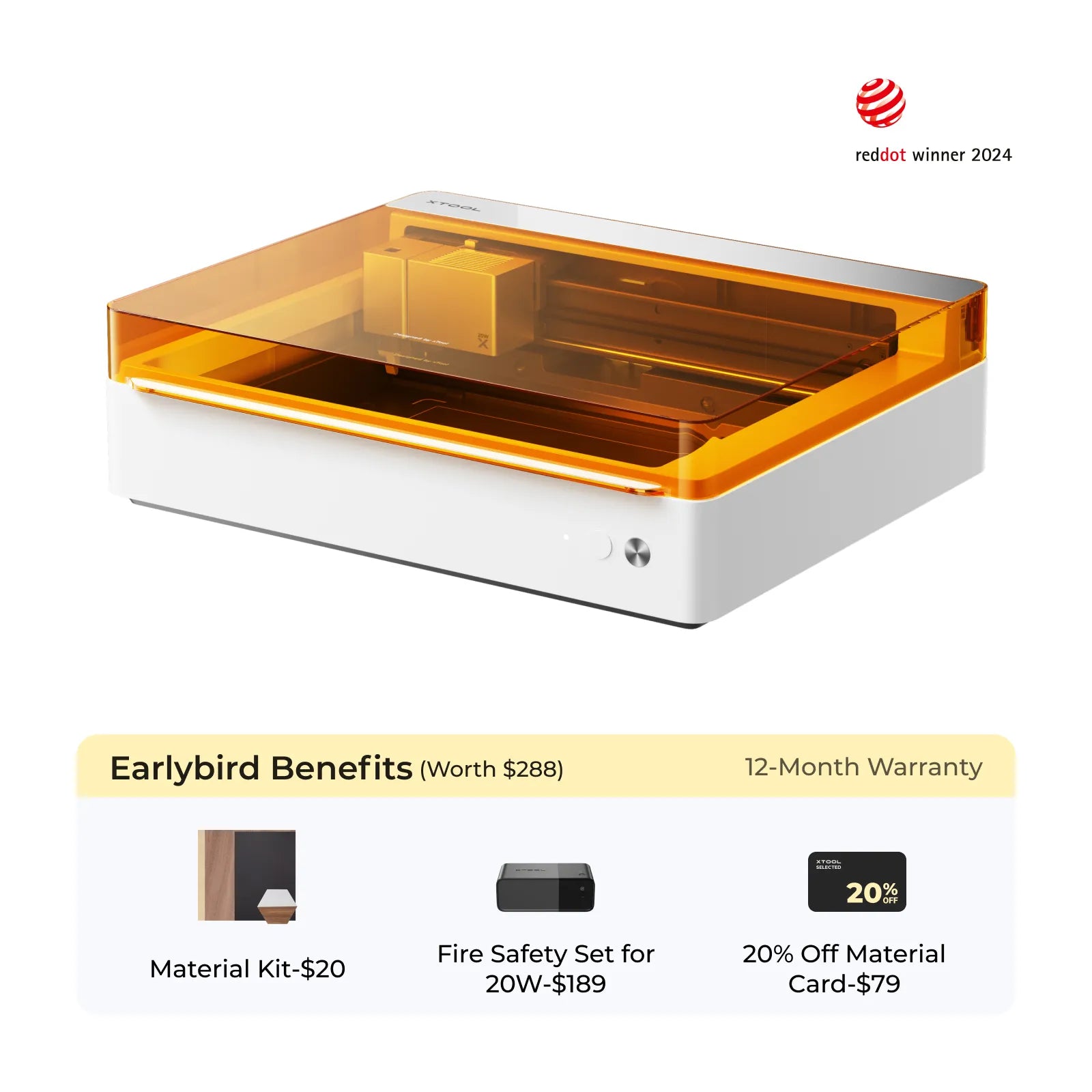 xTool M1 Ultra 20W Laser Engraver & Cutter Deluxe Bundle - Perfect for DIY Crafts, Woodworking, and Personalized Gifts