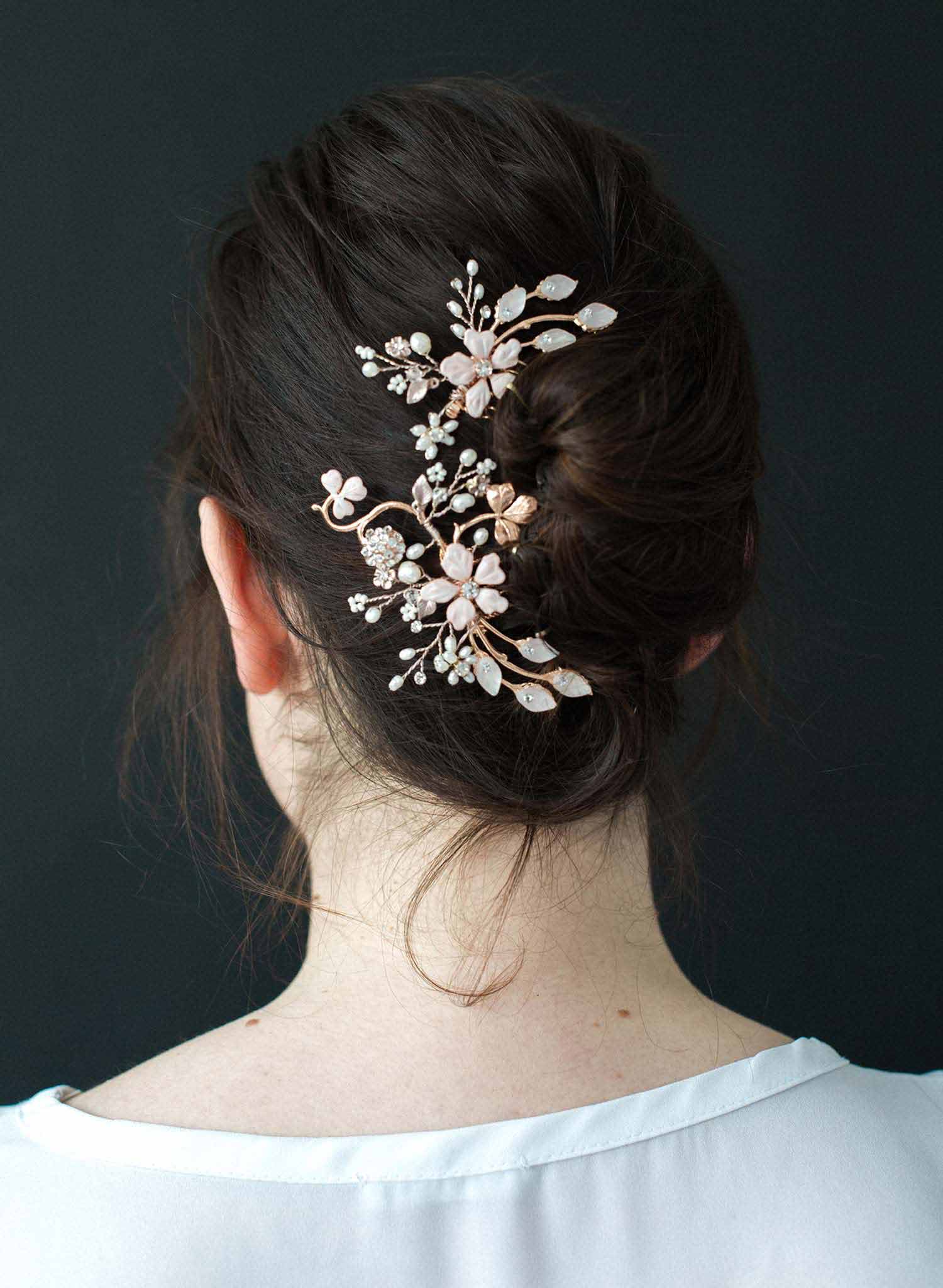 Summer Hair Combs for Women - Floral Garden Design Style #607 - Perfect for Weddings, Parties & Everyday Styling