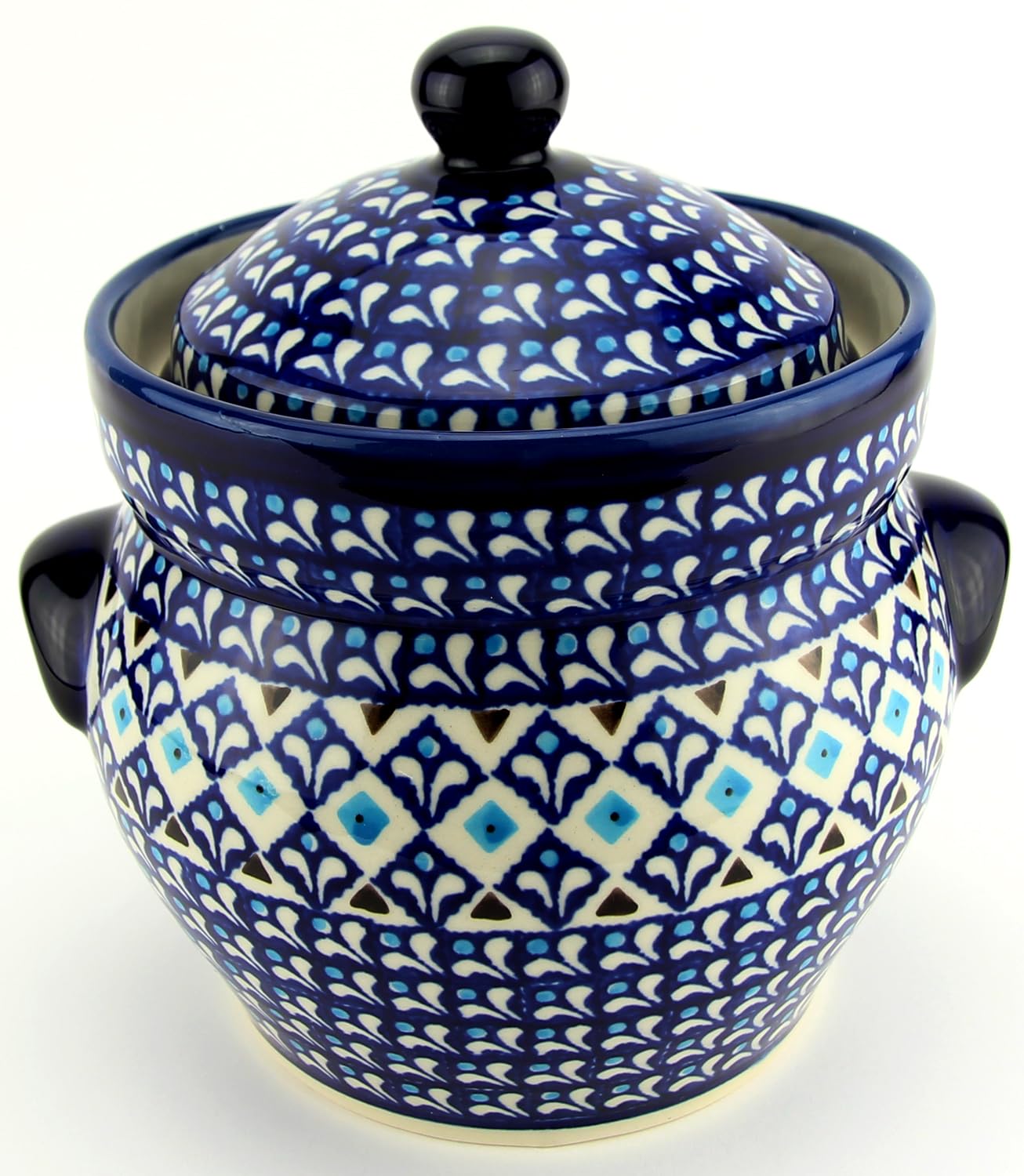 Authentic Polish Pottery Fermenting Crock - 6