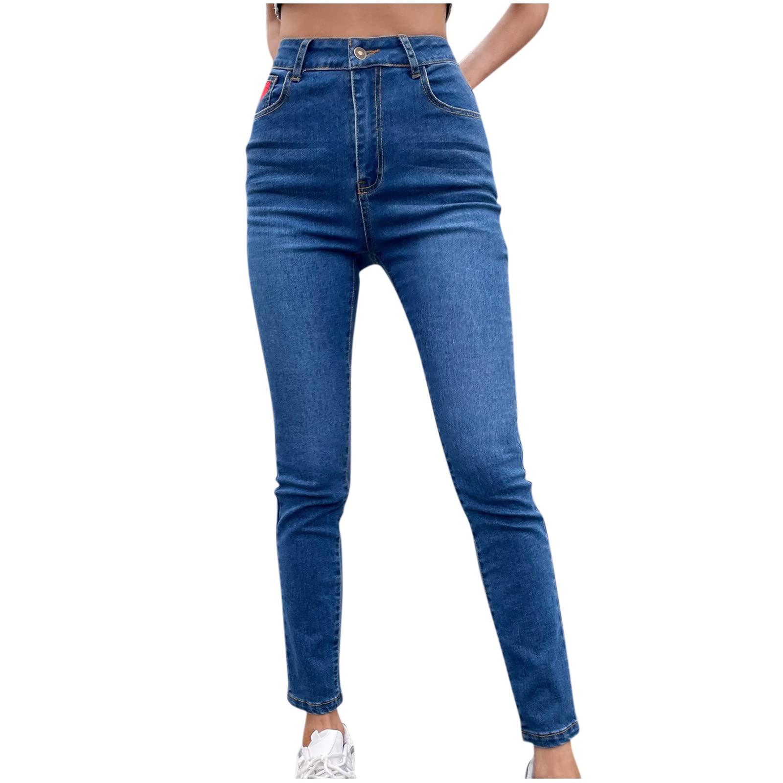 JUPAOPON Women's High Waist Skinny Jeans - Tummy Control Slim Fit Straight Leg Pants for Casual Wear | Perfect for Work, Date Night & Everyday Outfits