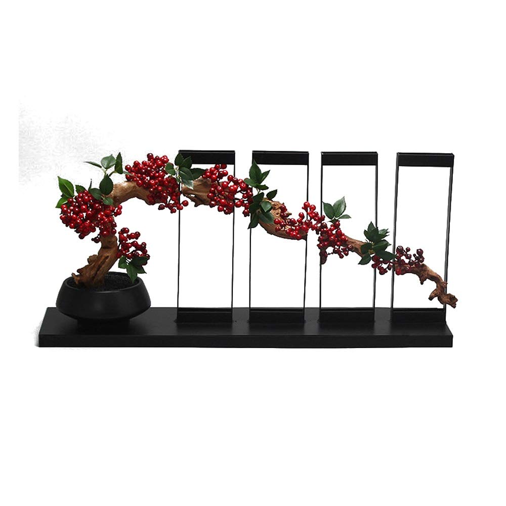 LLNN Artificial Green Pine Potted Plants - Realistic Fake Plants for Indoor Decor, Home & Office Vase Centerpiece - Perfect for Living Room, Bedroom, Desk & Wedding Decorations
