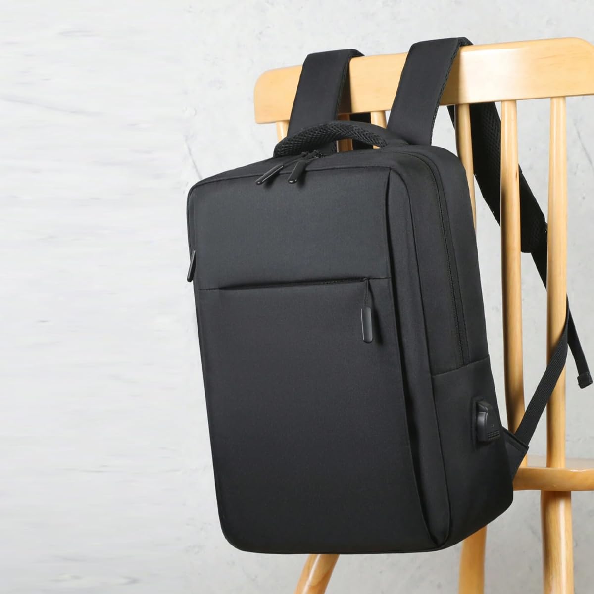 Pevita 15.6 Inch Slim Waterproof Laptop Backpack with USB Charging Port - Business Travel Backpack for Men & Women - Perfect for Work, School & Commuting