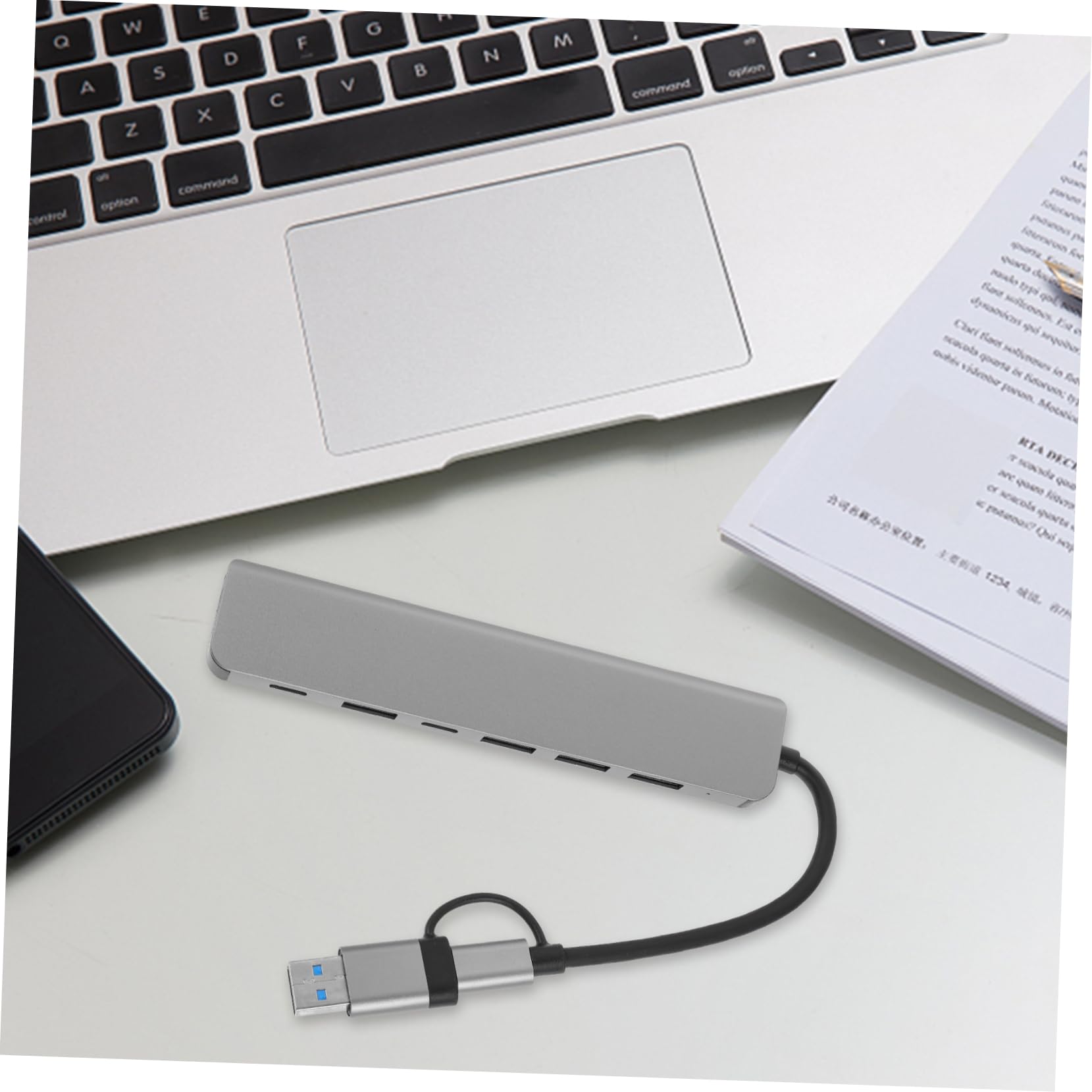 Veemoon 7-in-1 USB C Hub Adapter for MacBook Pro/Air, Laptop, PC - Multi-Port USB 3.0 Hub with HDMI, SD/TF Card Reader, PD Charging - Perfect for Home Office, Travel & Remote Work Accessories