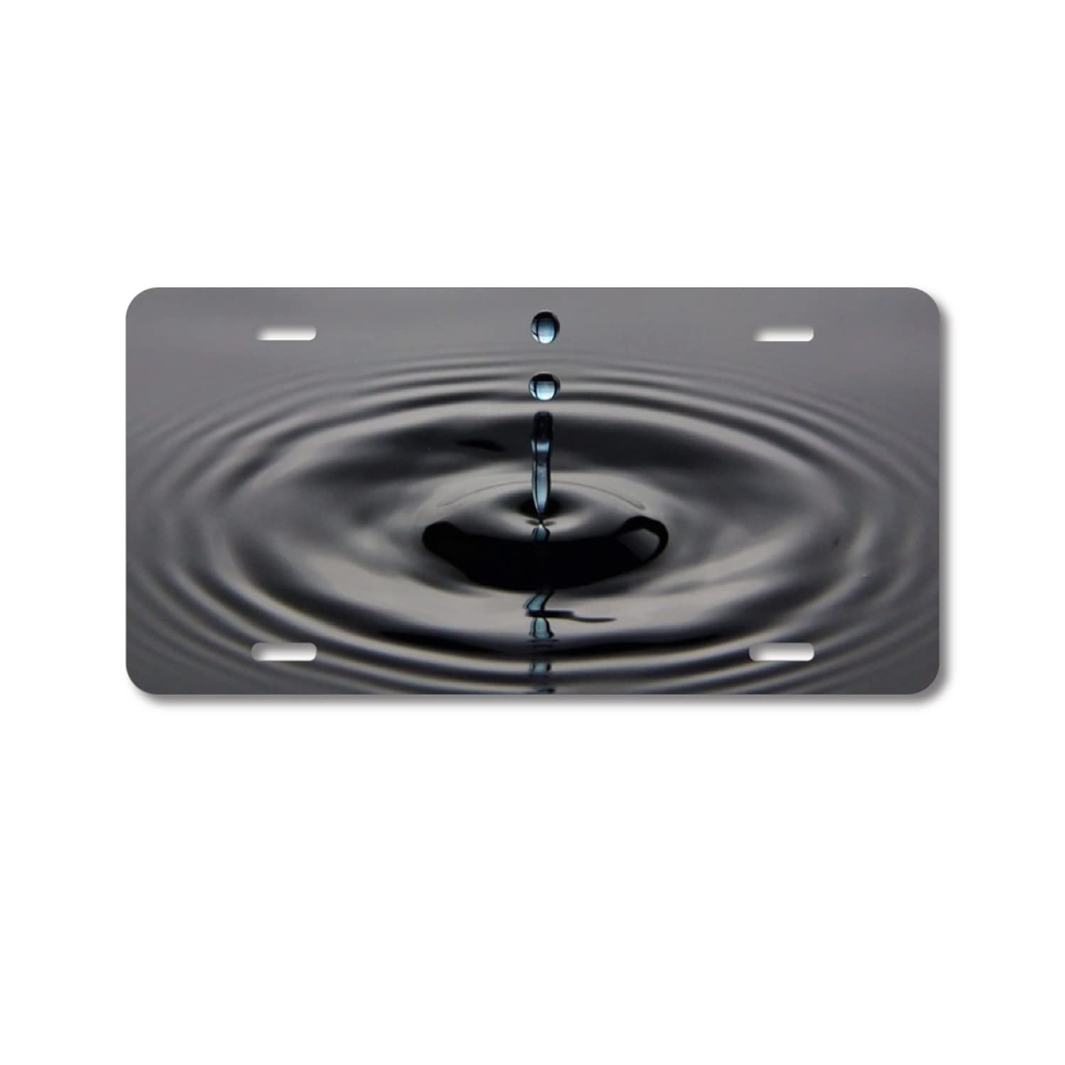 Custom Aluminum Vanity License Plate for Cars - Single Water Droplet Design - Personalized Front License Plate Cover - Perfect for Car Enthusiasts & Gift Giving