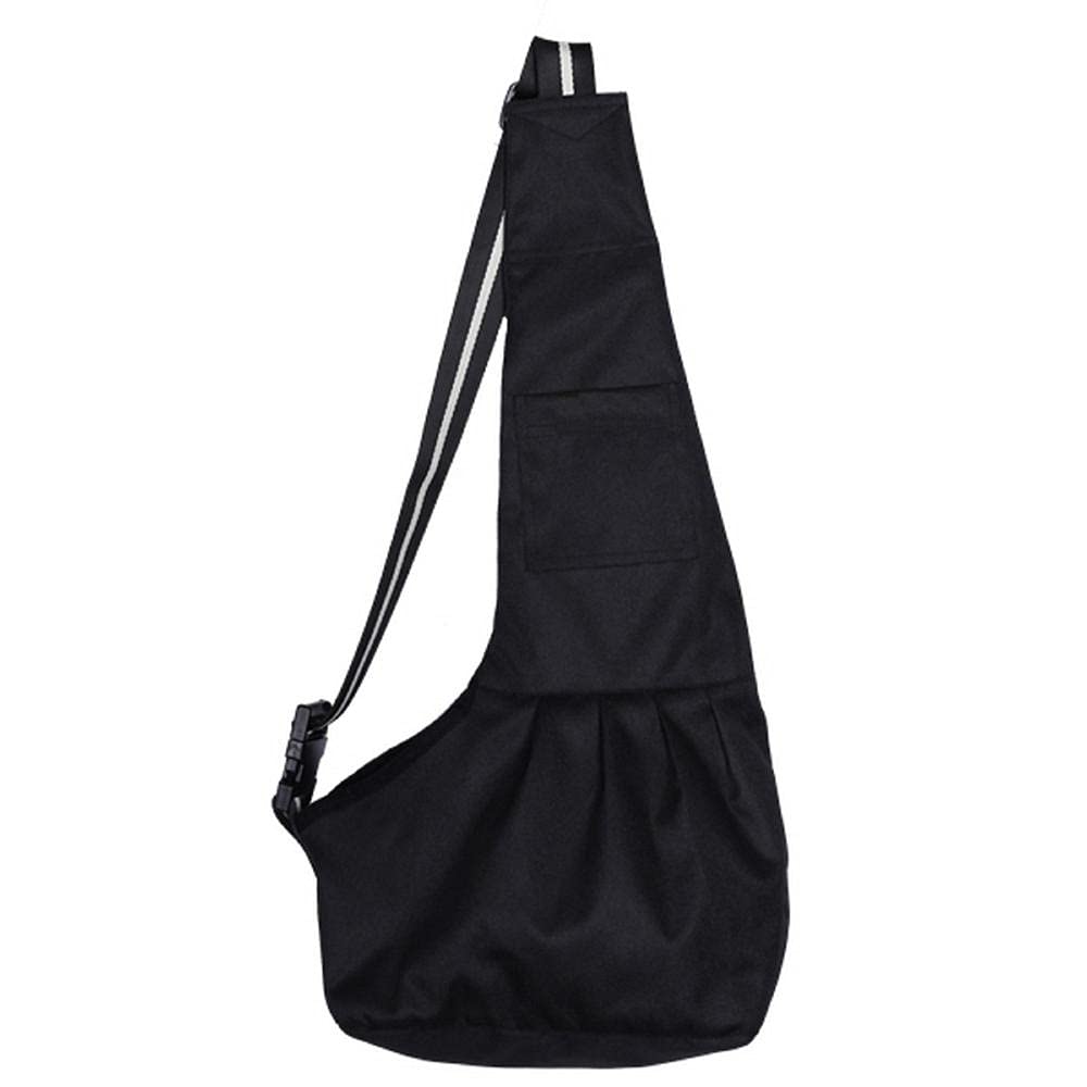 Black Dog Backpack - 1Pcs Pet Carrier Sling for Small Dogs & Cats - Adjustable Single Shoulder Front Chest Carrier - Perfect for Outdoor Travel, Hiking & Daily Walks