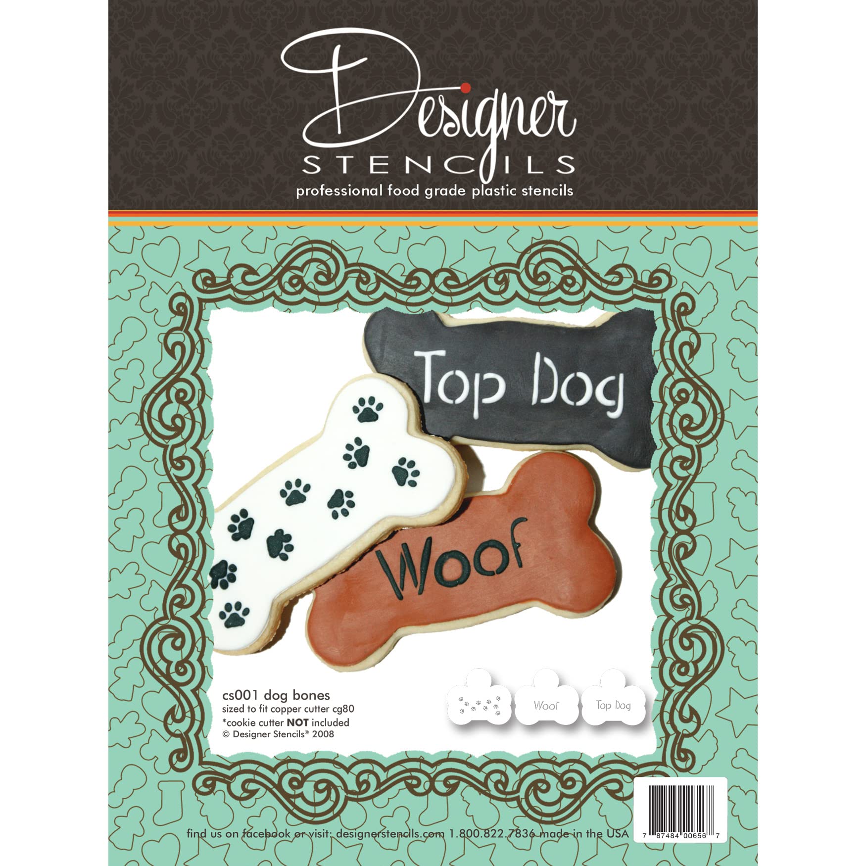 Dog Bone Cookie Stencils for Baking - Reusable Plastic Template for Dog Treats & Pet-Themed Desserts | Perfect for Dog Birthday Parties, Pet Lovers & DIY Cookie Decorating