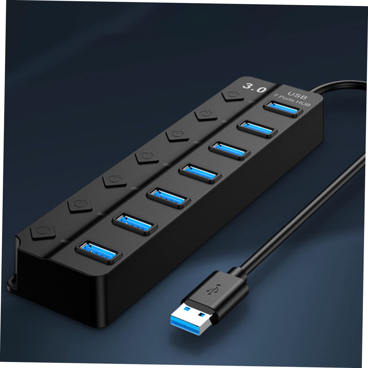 Jojofuny 2-Pack 7-Port USB Hub Expander - High-Speed USB 3.0 Extension Hub with Multiple Ports for Laptop, PC, Mac - Perfect for Office, Home & Travel Use
