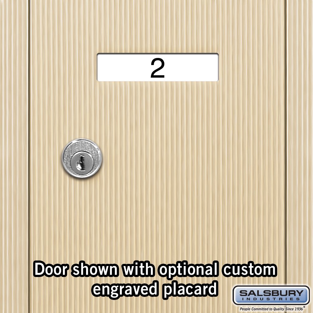 Salsbury Industries 3505SRU Recessed Mount Vertical Mailbox with USPS Lock - 5 Door Sandstone Mailbox for Residential & Commercial Use