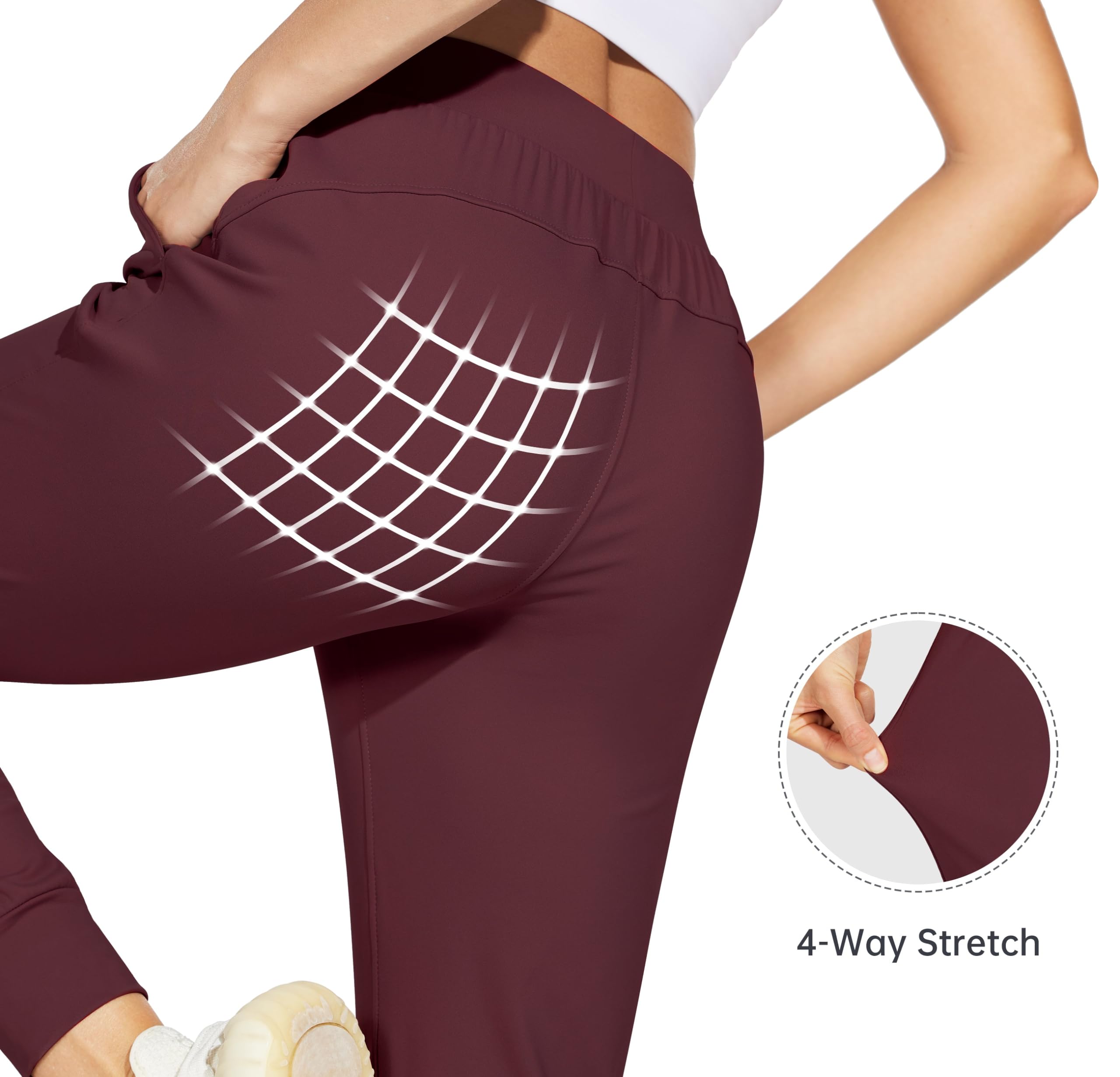 Willit Women's Lightweight Joggers Pants - Athletic Sweatpants with Pockets for Running, Workout & Casual Wear - Tapered Fit Yoga Lounge Pants for Gym, Travel & Everyday Comfort