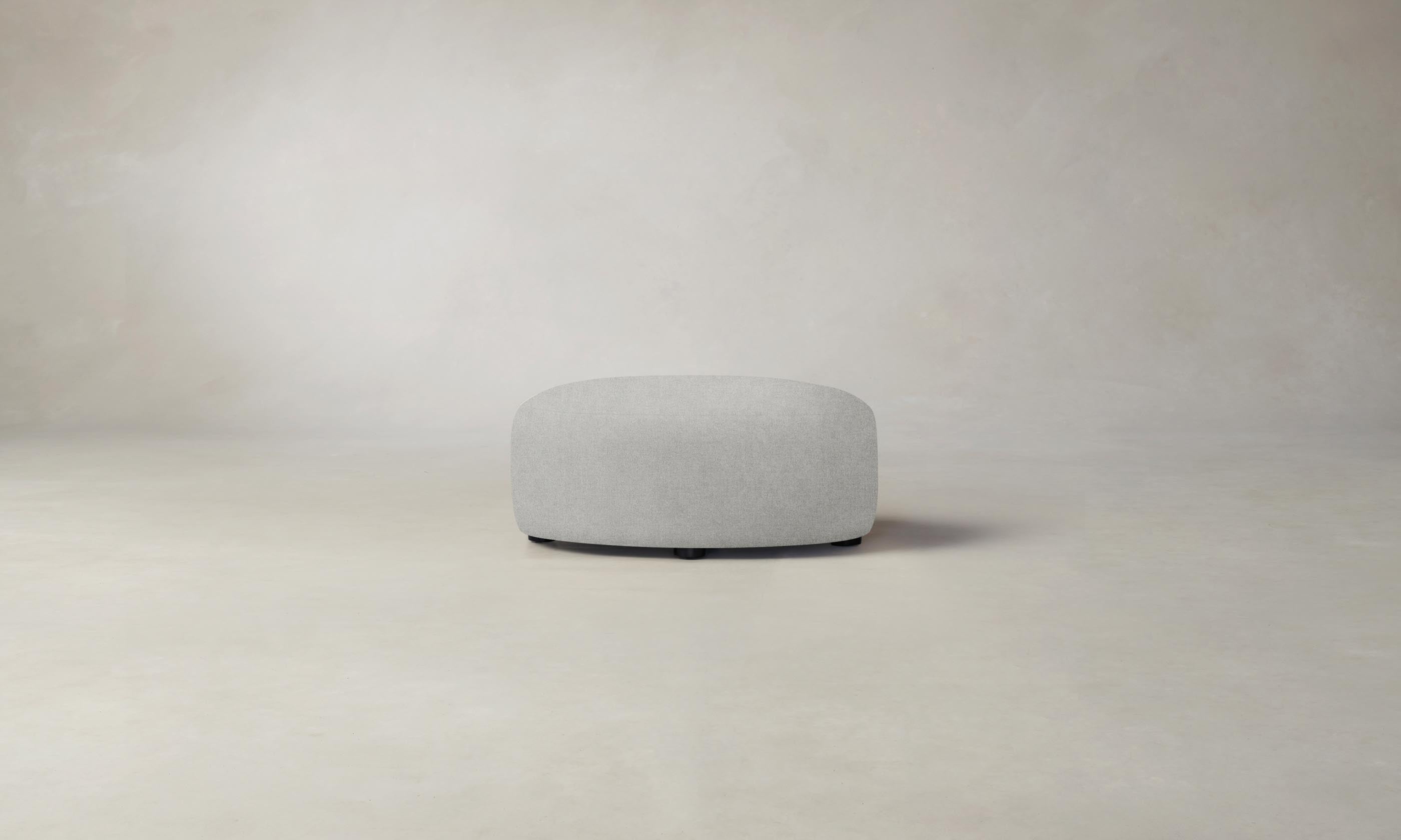 Premium Chelsea Ottoman with Merino Upholstery in Heather Grey - Perfect for Living Rooms, Bedrooms & Home Offices