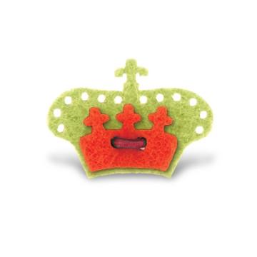 Royal Crown Lapel Pin - Avalon Green & Portsalon Red - Elegant Lapel Accessory for Suits, Weddings & Formal Events