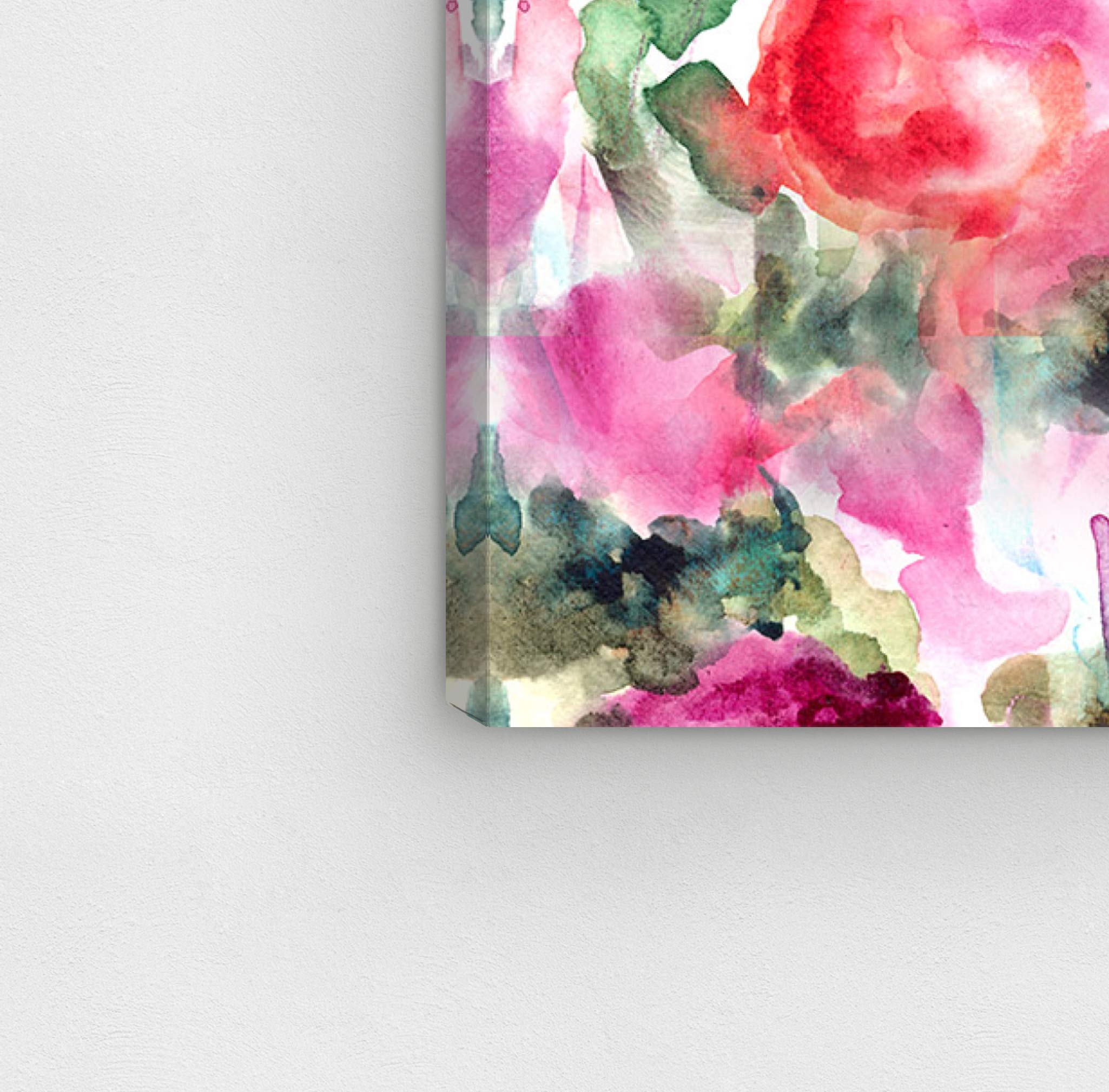 Oliver Gal Artist Co. Floral Wall Art Canvas Print - 30x30 Inch Pink & Green Home Decor - Perfect for Living Room, Bedroom & Office Decoration