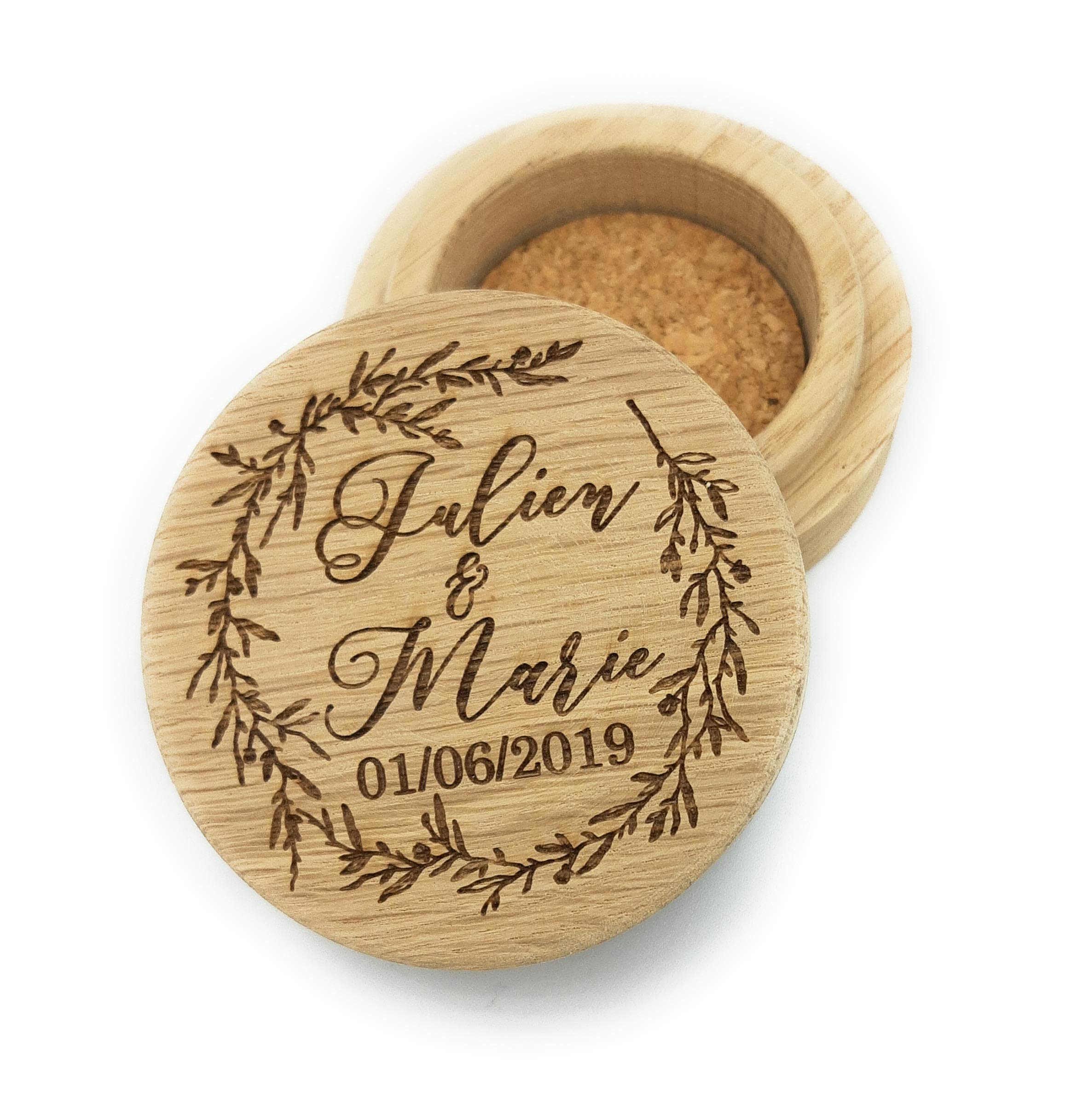 Personalized Engraved Wooden Ring Box - Custom Wedding Ring Holder for Ring Bearer - Rustic & Unique Gift for Bridal Jewelry Storage - Perfect for Weddings, Proposals & Anniversaries