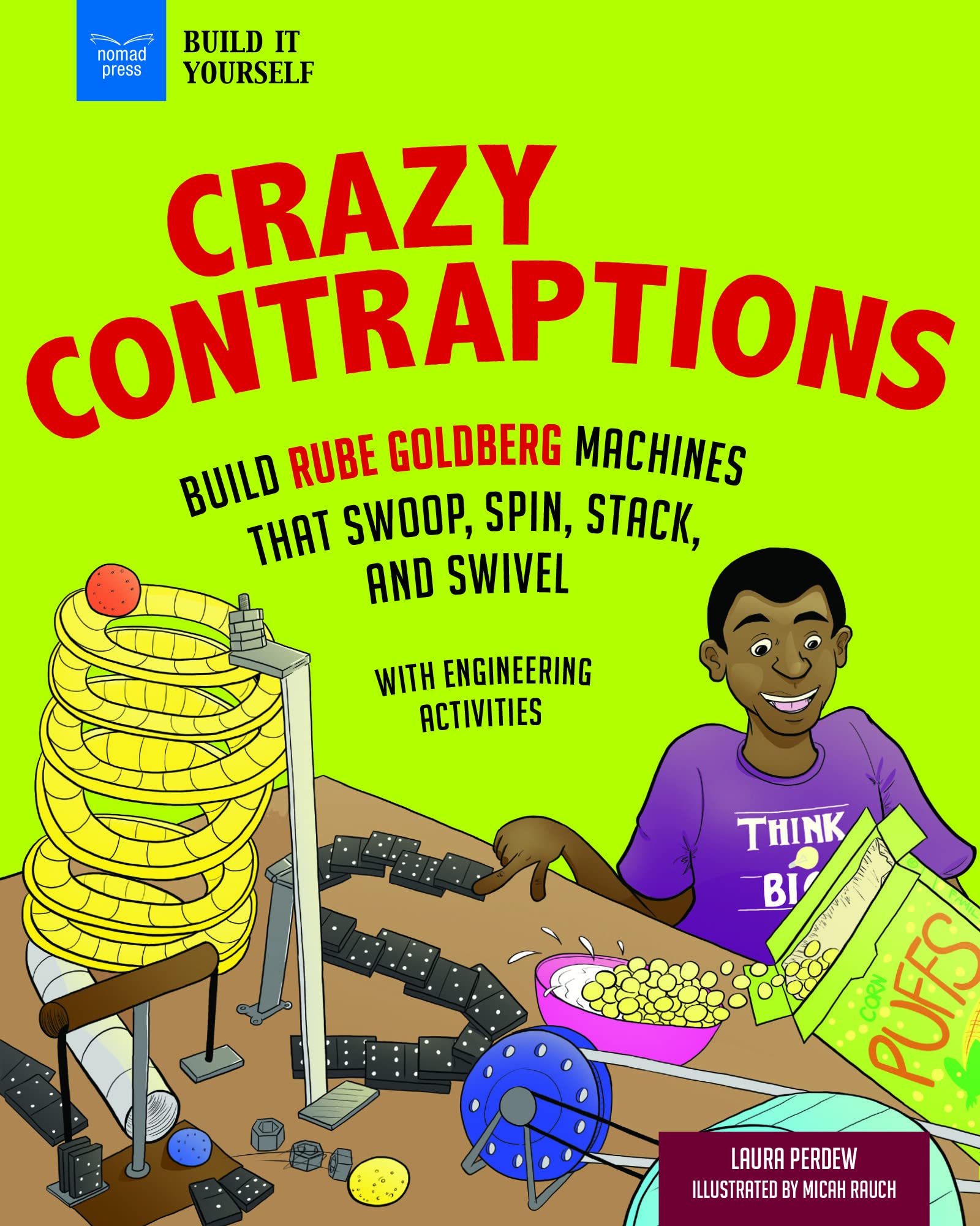 Build Your Own Rube Goldberg Machine Kit - Fun STEM Engineering Activity Set for Kids with Swooping, Spinning & Swiveling Parts | Perfect for Science Projects, Classroom Learning & Creative Play