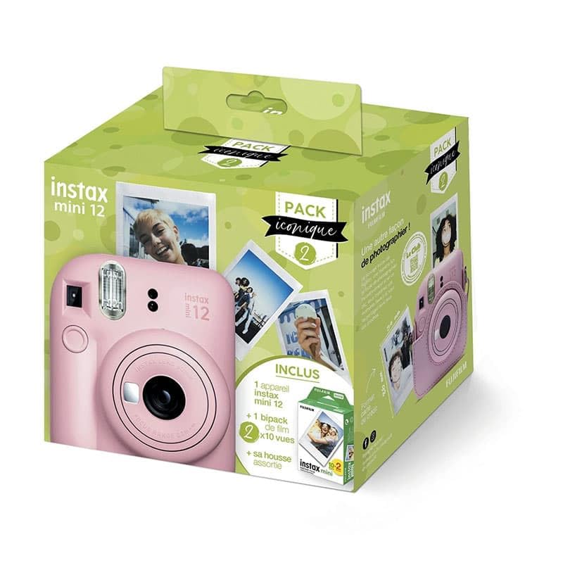 FUJI INSTAX MINI 12 Instant Camera Rose Pink - Portable Instant Film Camera for Travel, Parties, Birthdays & DIY Scrapbooking