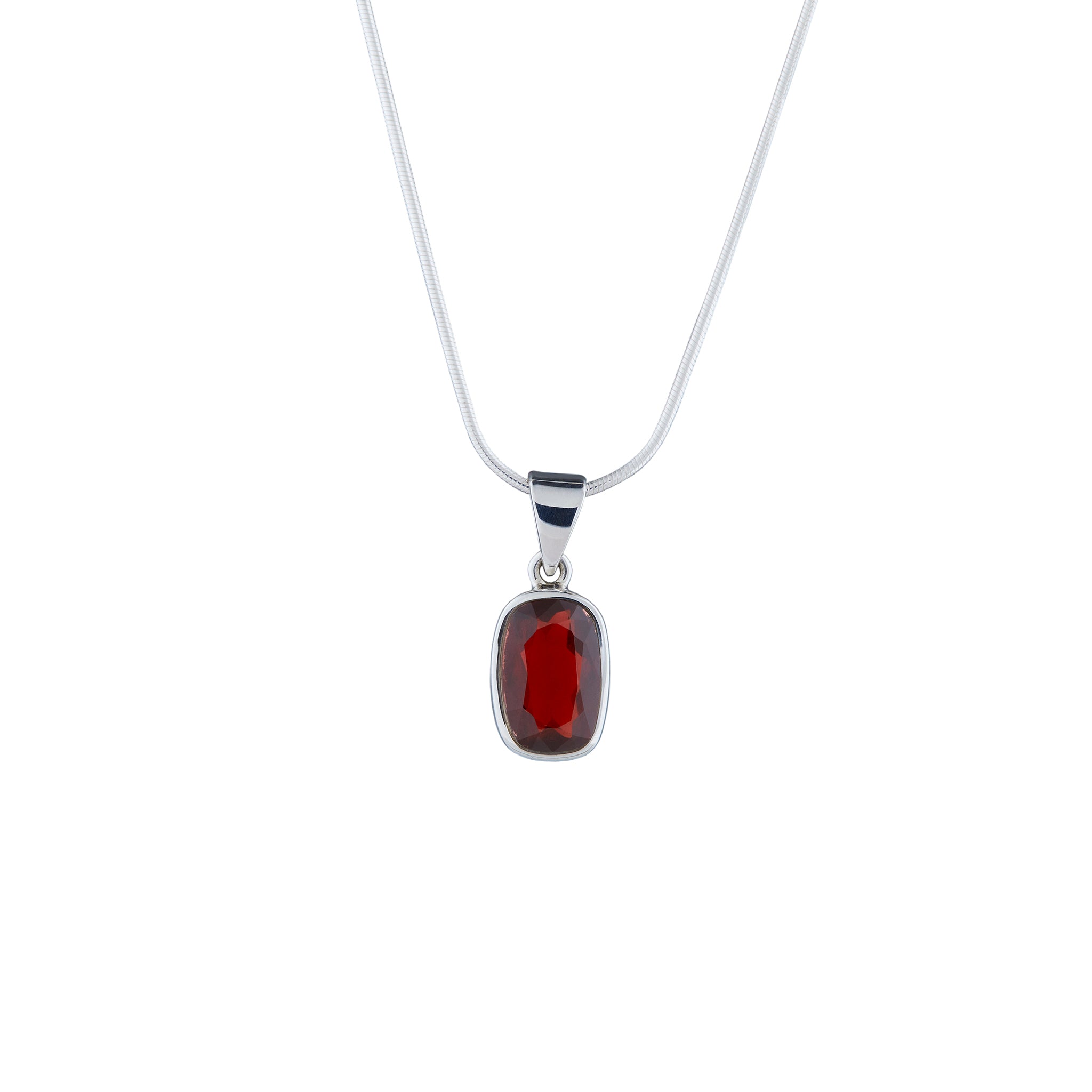 Garnet Pendant Necklace for Women - Genuine Natural Garnet Gemstone Jewelry - Perfect for Valentine's Day Gifts, Anniversary Presents & Everyday Elegance