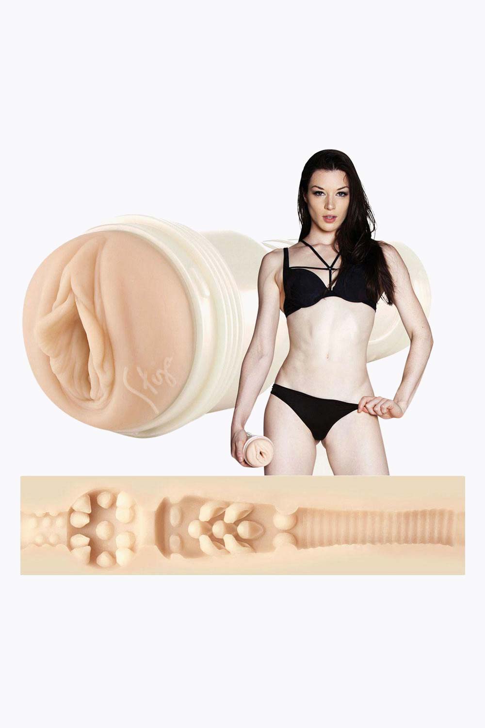 STOYA Vulva Masturbator for Men - Realistic Textured Adult Toy for Solo Pleasure & Couples Play - Discreet Packaging & Easy Clean Design