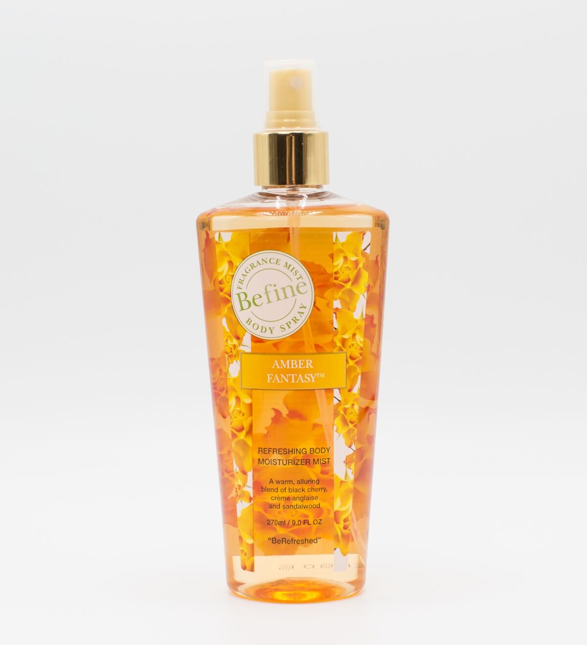 Befine Amber Fantasy Fragrance Body Mist Spray for Women - Long Lasting Perfume Mist with Amber & Vanilla Notes - Perfect for Daily Use, Work, Date Night & Special Occasions