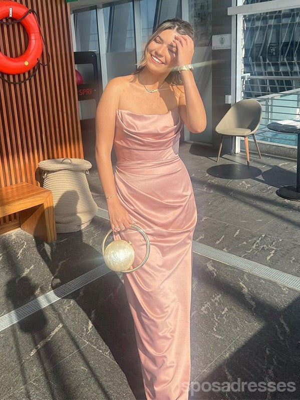 Elegant Pink Mermaid Strapless Long Prom Dress for Women - Formal Evening Gown for Party, Homecoming, Wedding & Special Occasions