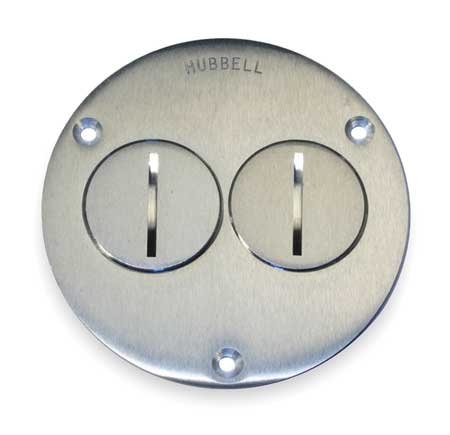2-Gang Round Floor Box Cover - Durable Electrical Outlet Cover for Home & Office - Ideal for Living Rooms, Bedrooms, and Commercial Spaces