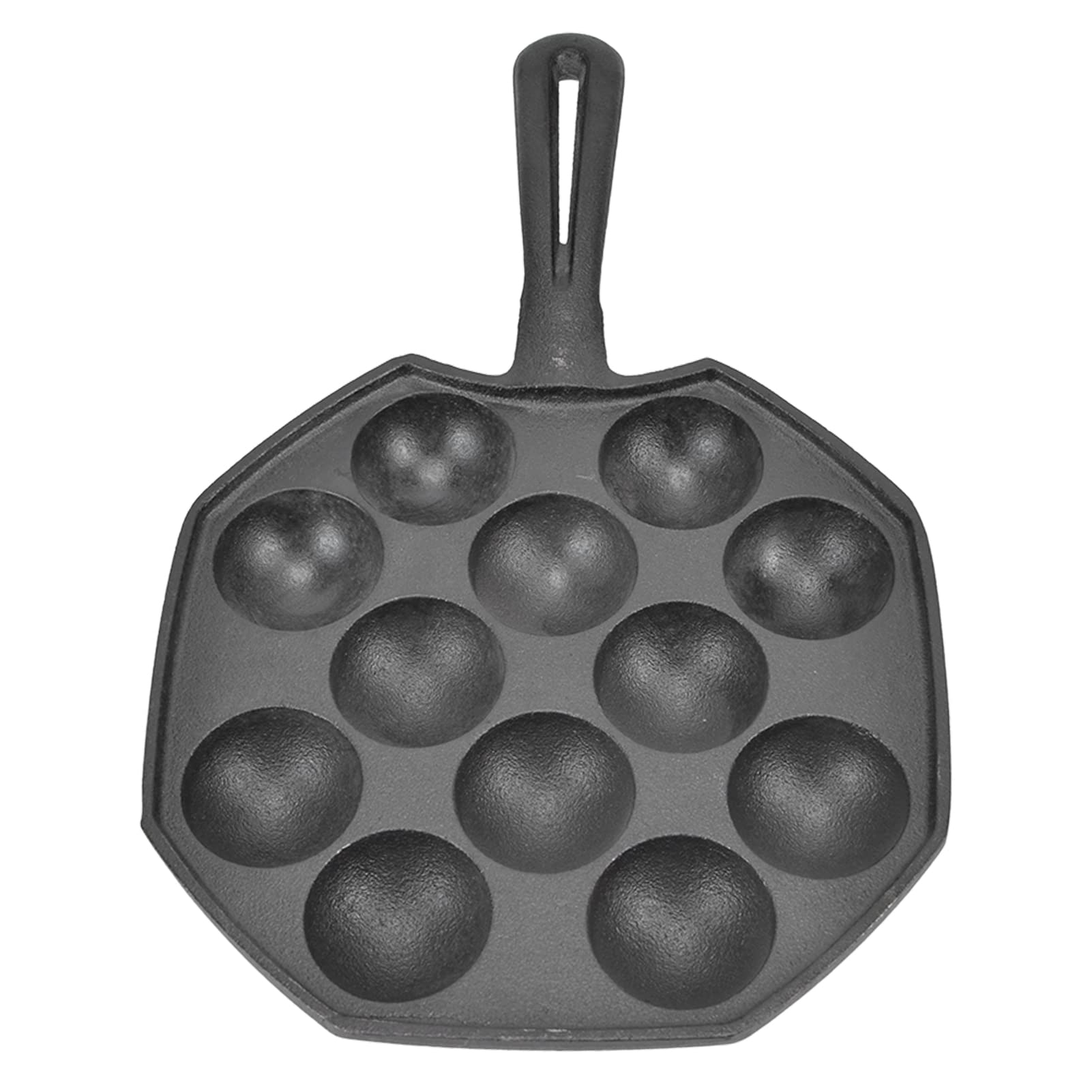 Premium Cast Iron Egg Puff Frying Pan - High Strength Pancake Griddle for Restaurants & Home Cooking - Perfect for Egg Puffs, Pancakes, Crepes & More