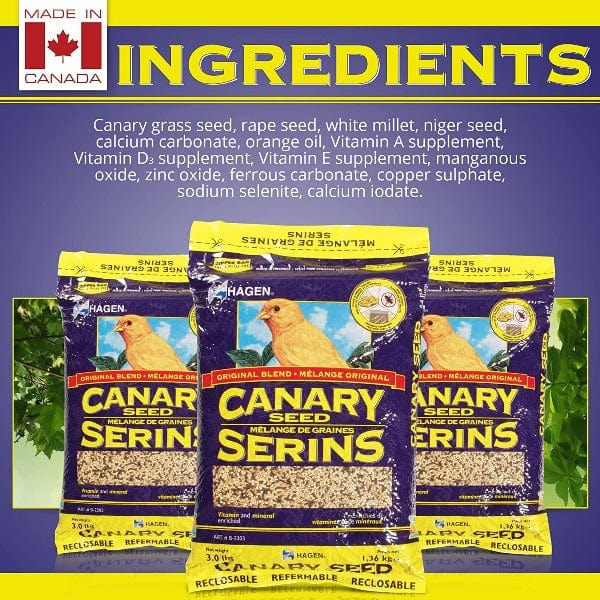 Premium Hagen Canary Staple VME Seed Mix - High Protein Bird Food for Canaries & Finches - Perfect for Daily Feeding & Breeding Season Nutrition