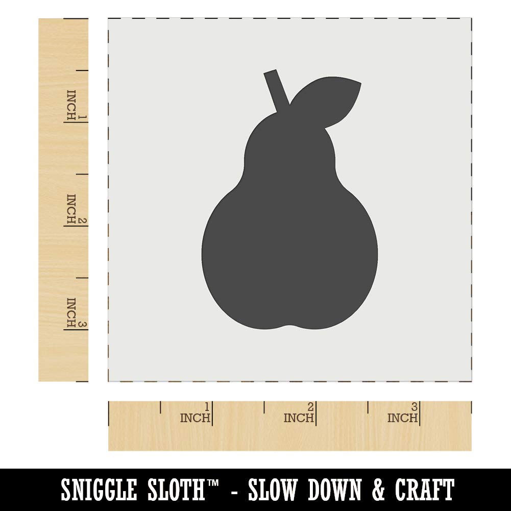 Pear Fruit Solid Wall Cookie DIY Craft Reusable Stencil - 3.5 Inch for Baking, Cake Decorating, and DIY Home Crafts