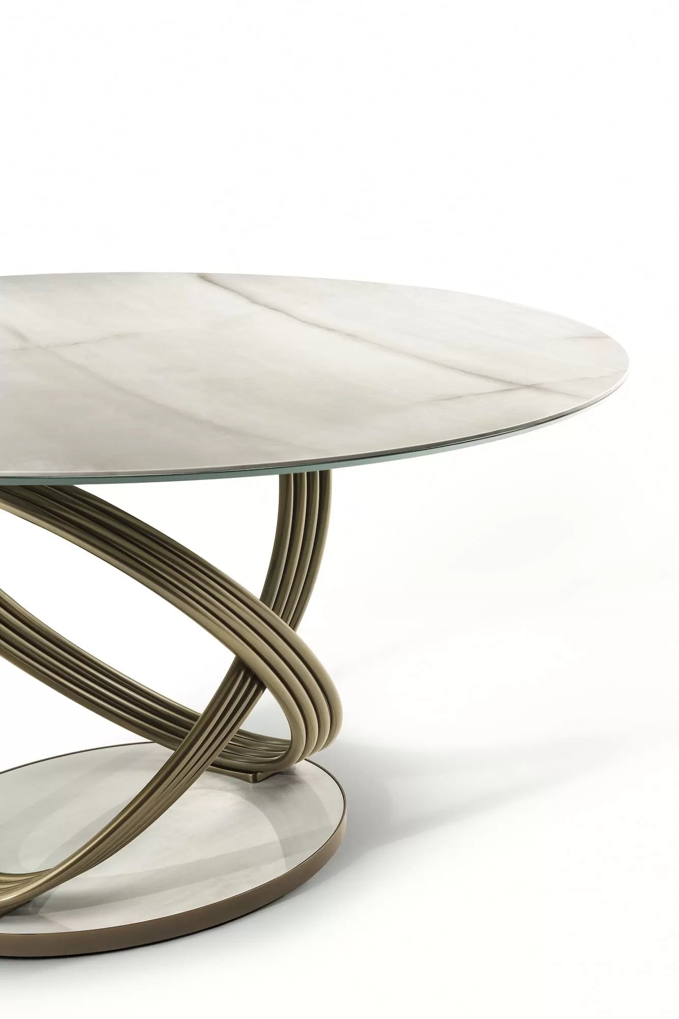 Round Dining Table for 4 - Modern Fusion Style Kitchen & Dining Room Furniture - Perfect for Small Spaces, Breakfast Nook, and Apartment Living