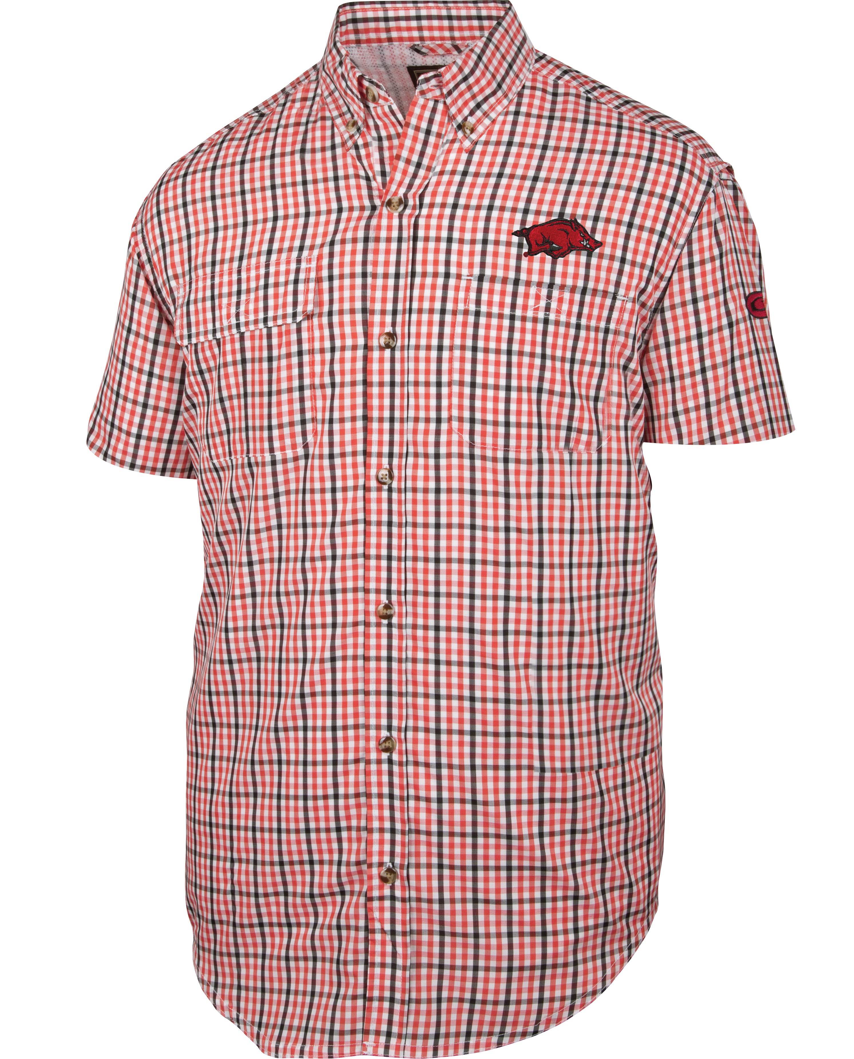 Arkansas Gingham Plaid Wingshooter's Short Sleeve Shirt for Men - Hunting & Outdoor Casual Wear