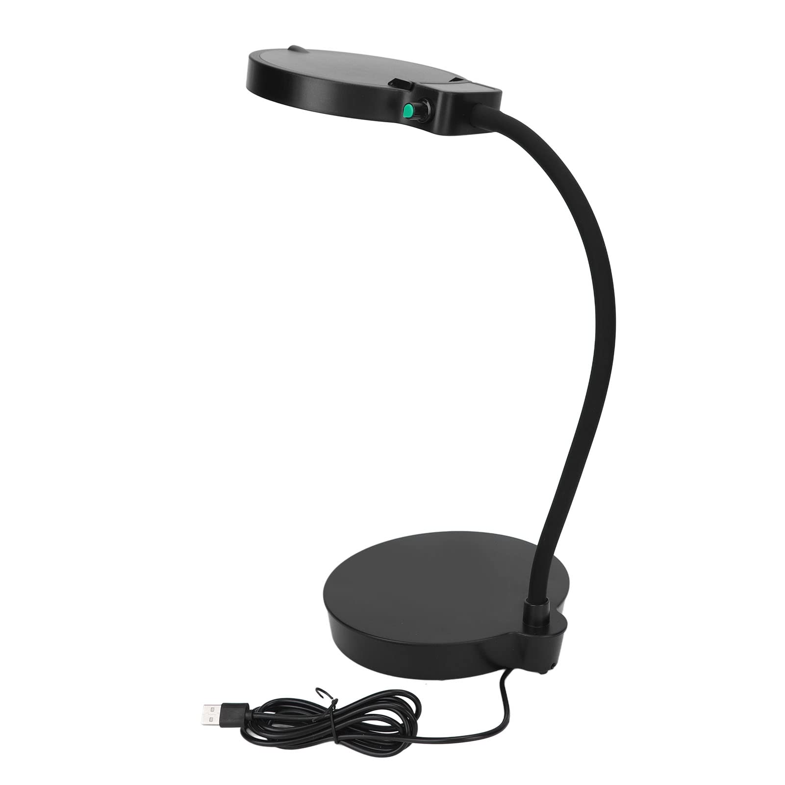 LED Magnifying Glass Desk Lamp with Flexible Hose - 36 High Brightness Light Chips for Jewelry Identification & Repair, Reading, Crafts - Uniform Lighting (Black)