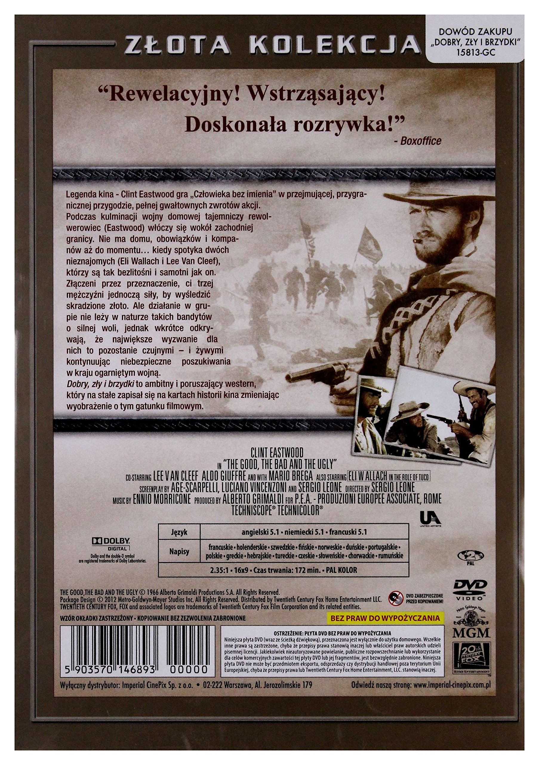 The Good, the Bad and the Ugly [DVD] | Classic Western Film with English Audio | Perfect for Movie Nights & Western Genre Fans