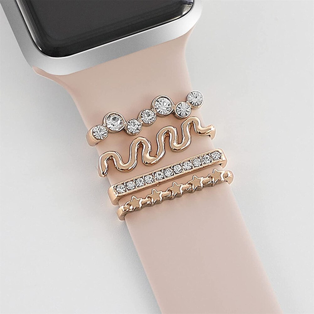Elegant Watch Band Jewelry Charms - Stylish Decorative Accessories for Apple Watch, Fitbit & More | Perfect for Gifts, Parties & Everyday Wear
