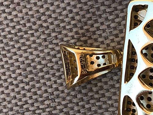 HarlemBling Solid 925 Sterling Silver Iced Ace of Spades Pendant Necklace for Men - Hip Hop Jewelry for Chains - Perfect for Gifts, Streetwear & Rap Fashion