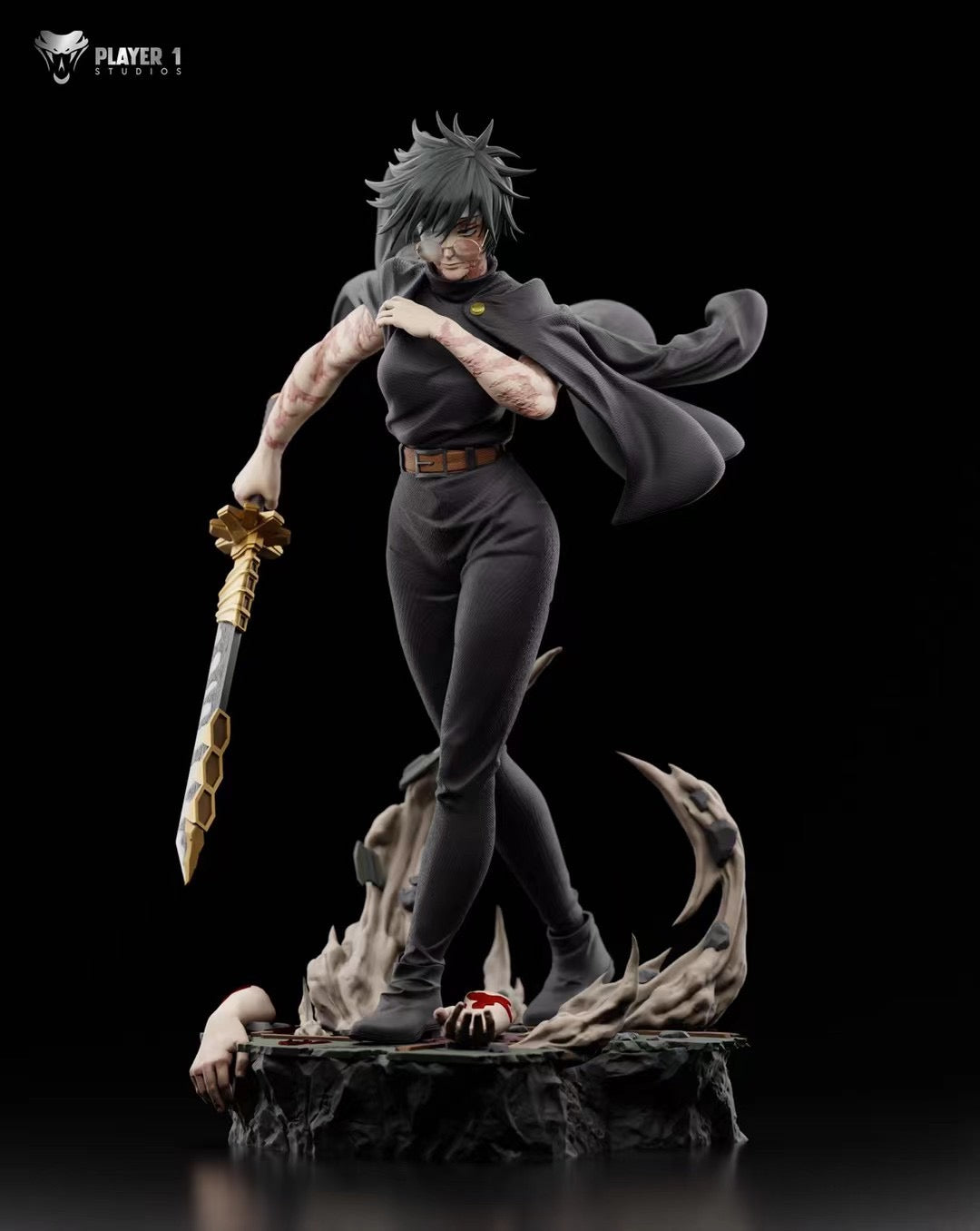 Player 1 Studio Zenin Maki Anime Figure - Premium Collectible Statue for Jujutsu Kaisen Fans | Perfect for Display, Cosplay, and Anime Merch Collections