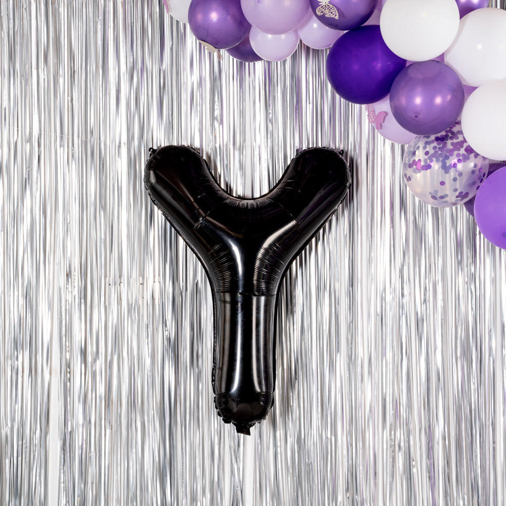 Balloonify Black Mylar Letter Y Balloon - 40 Inch Large Foil Alphabet Balloon for Birthday Party Decorations, Baby Showers & Graduation Celebrations (1 Count Box)