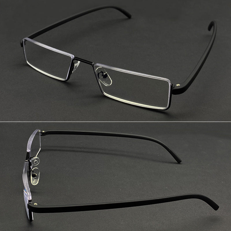 Blue Light Blocking Reading Glasses - Metal Square Frame Computer Glasses for Men & Women - Reduce Eye Strain for Office Work, Gaming & Screen Use