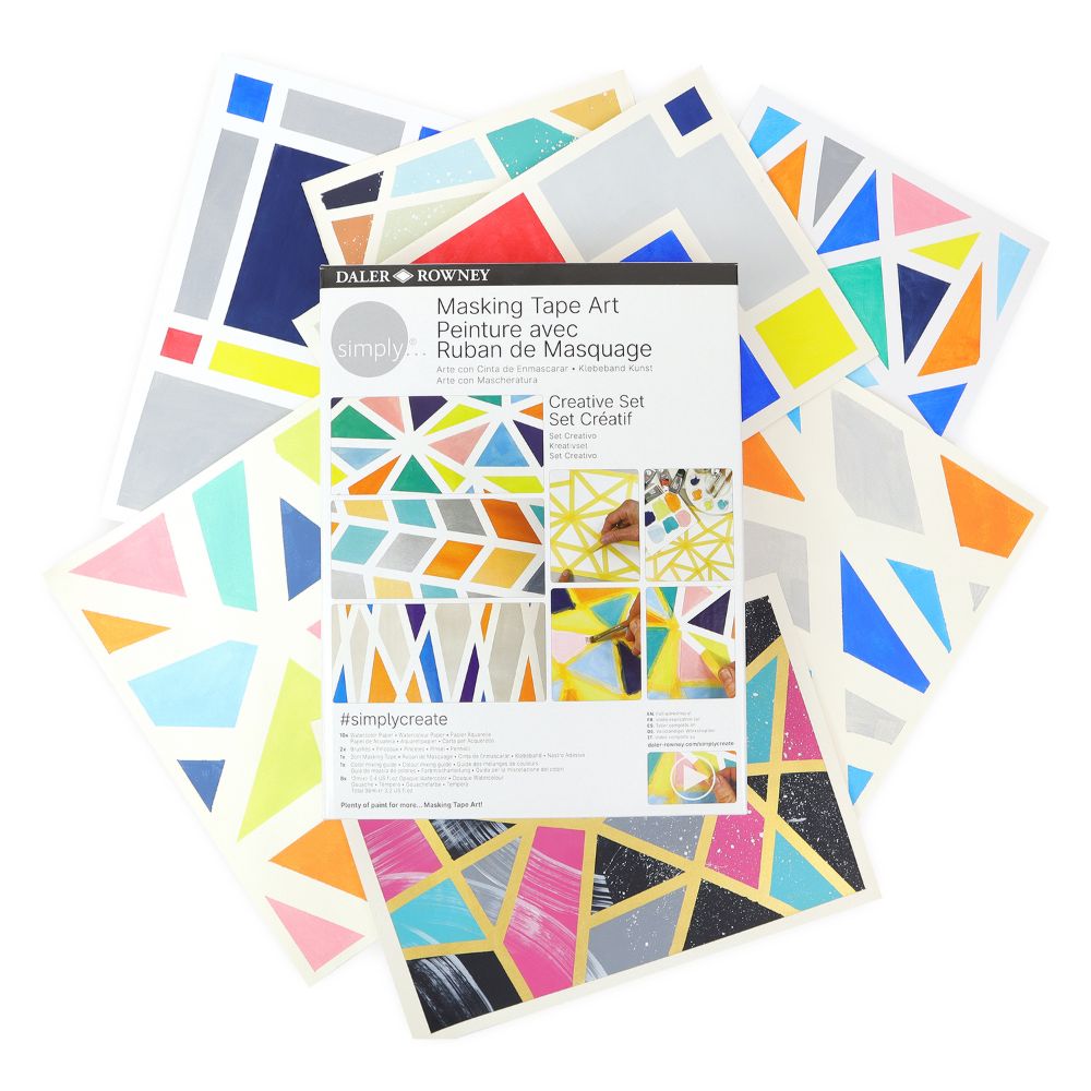 Daler Simply Masking Tape - Colorful Girls Craft Kit for DIY Scrapbooking, Art Projects & School Supplies | Perfect for Home, Classroom & Creative Activities