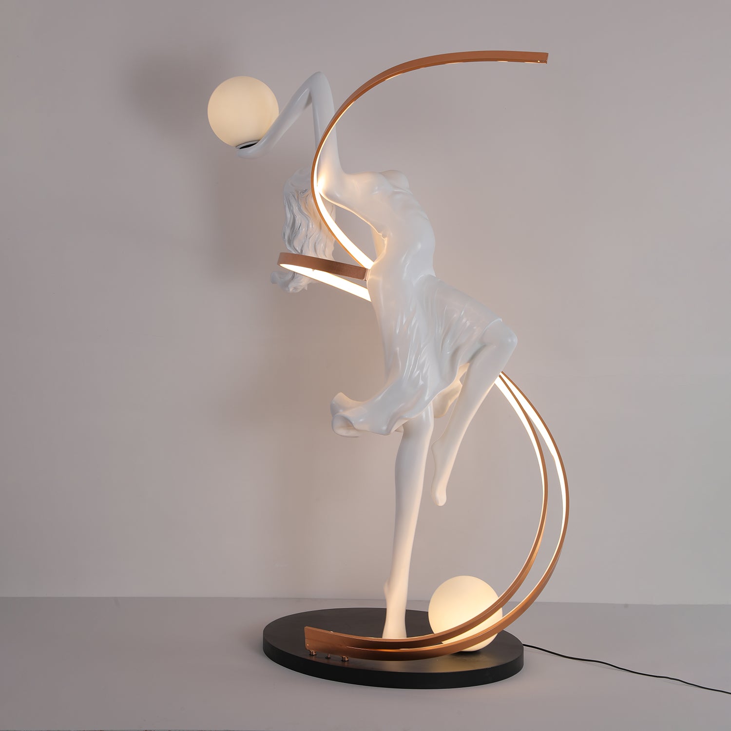Elegant Misha Goddess Statue Floor Lamp - Modern Home Decor Lighting for Living Room, Bedroom & Office - Perfect for Meditation Spaces & Yoga Studios