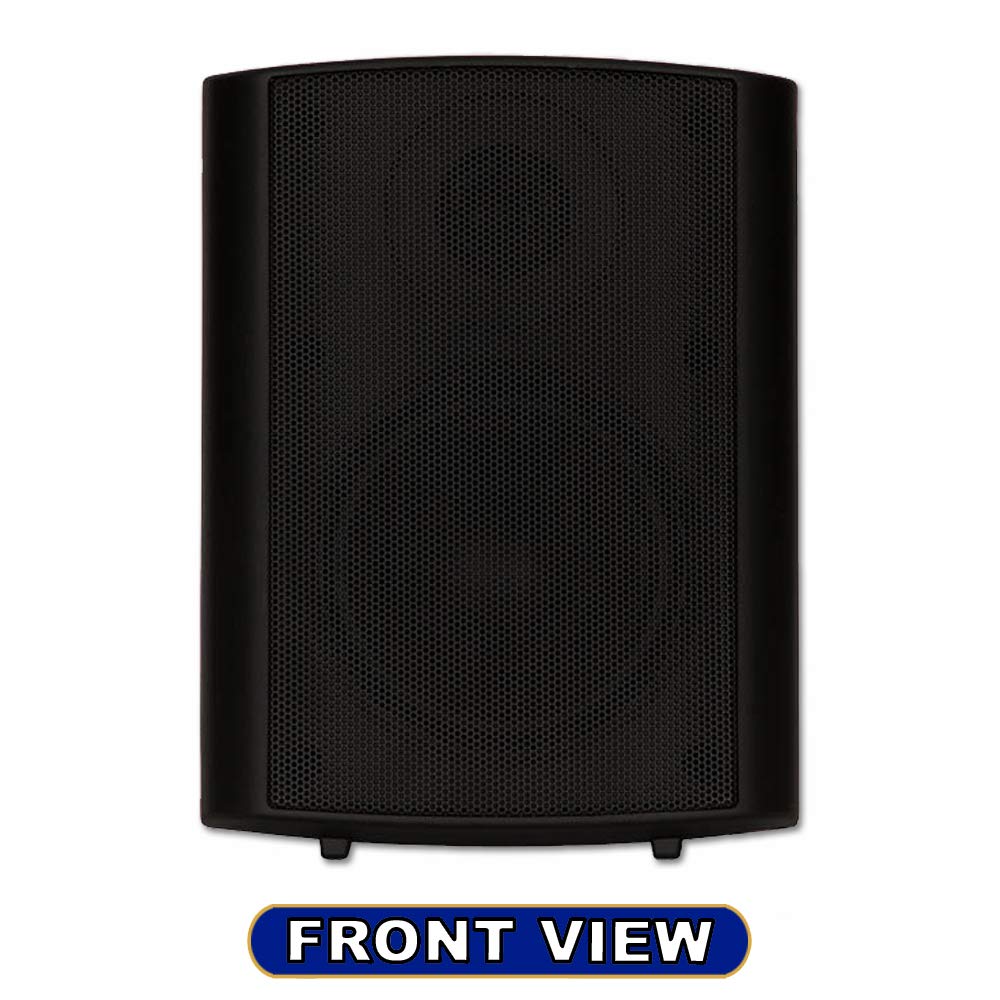 **Theater Solutions TS425ODB Weatherproof Indoor Outdoor Speakers - 3 Pair Pack (6 Speakers) - Mountable Black for Patio, Garden, Pool & Home Theater - High-Quality Sound for Entertainment Areas**